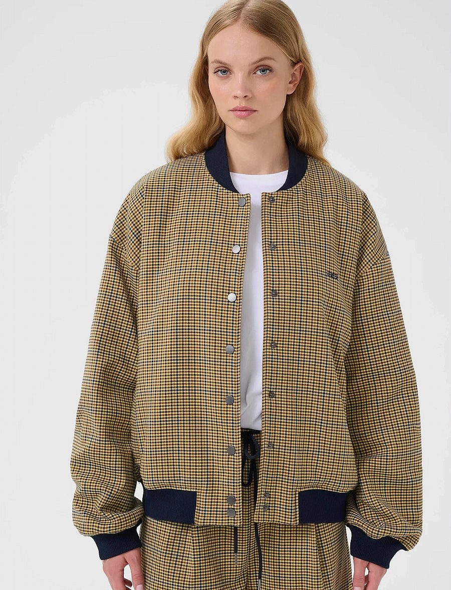 Gestuz - GZchicca bomber - Õhukesed jakid - corn/brown/blue check - 0