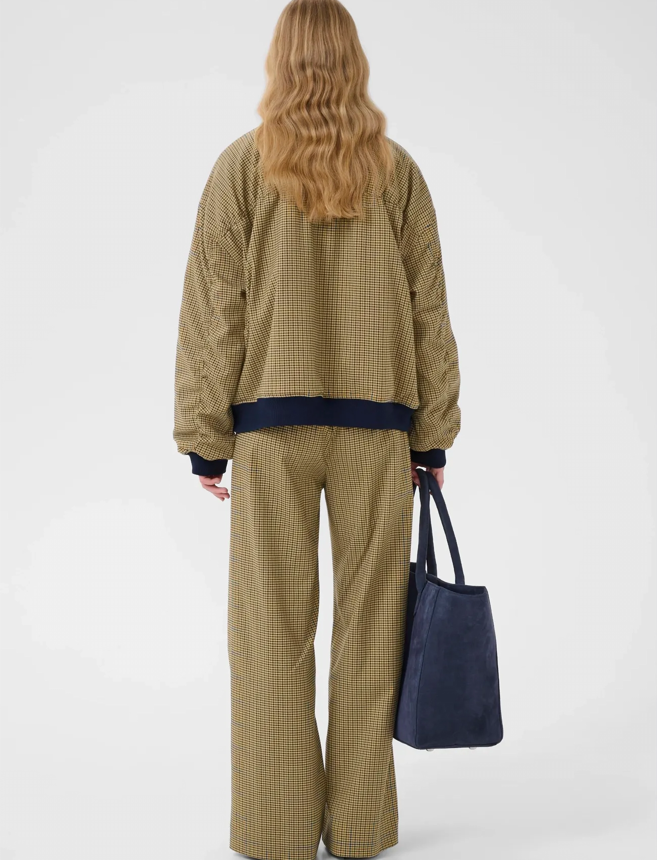 Gestuz - GZchicca bomber - frühlingsjacken - corn/brown/blue check - 4