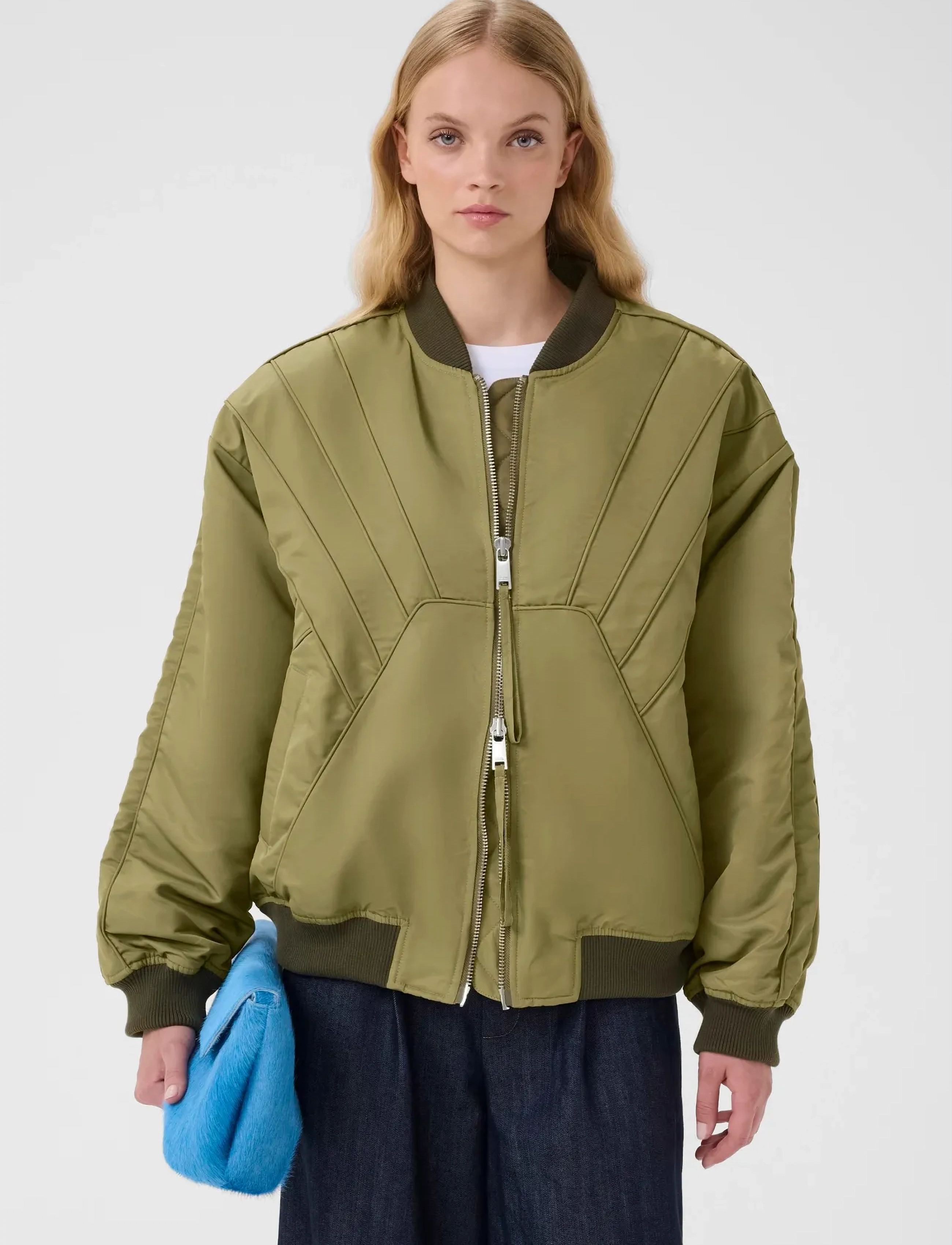 Gestuz GZaurora bomber - Tøj - DUSKY GREEN / khaki/green