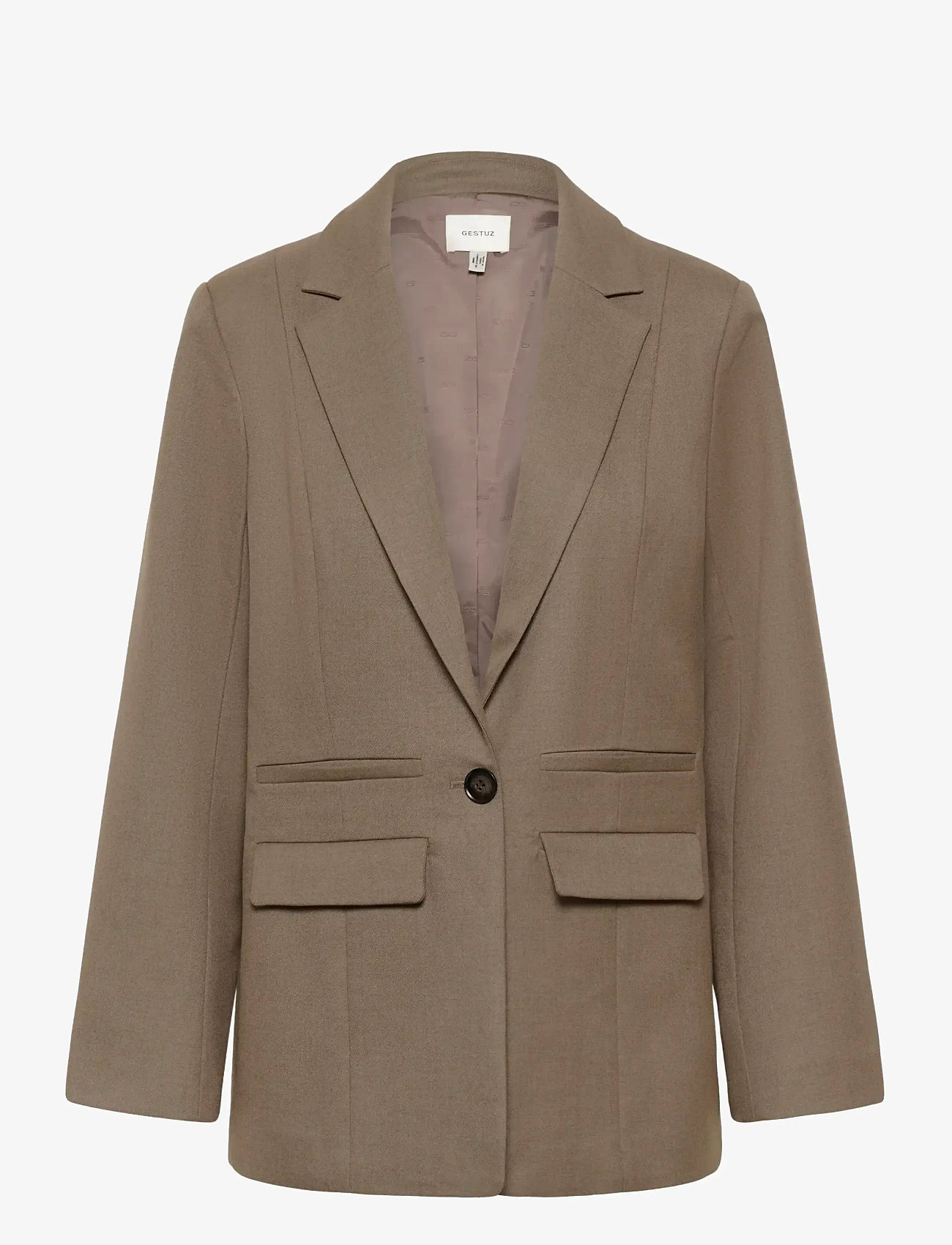 Gestuz - GZpaula blazer NOOS - single breasted blazers - dark timberwolf melange - 1
