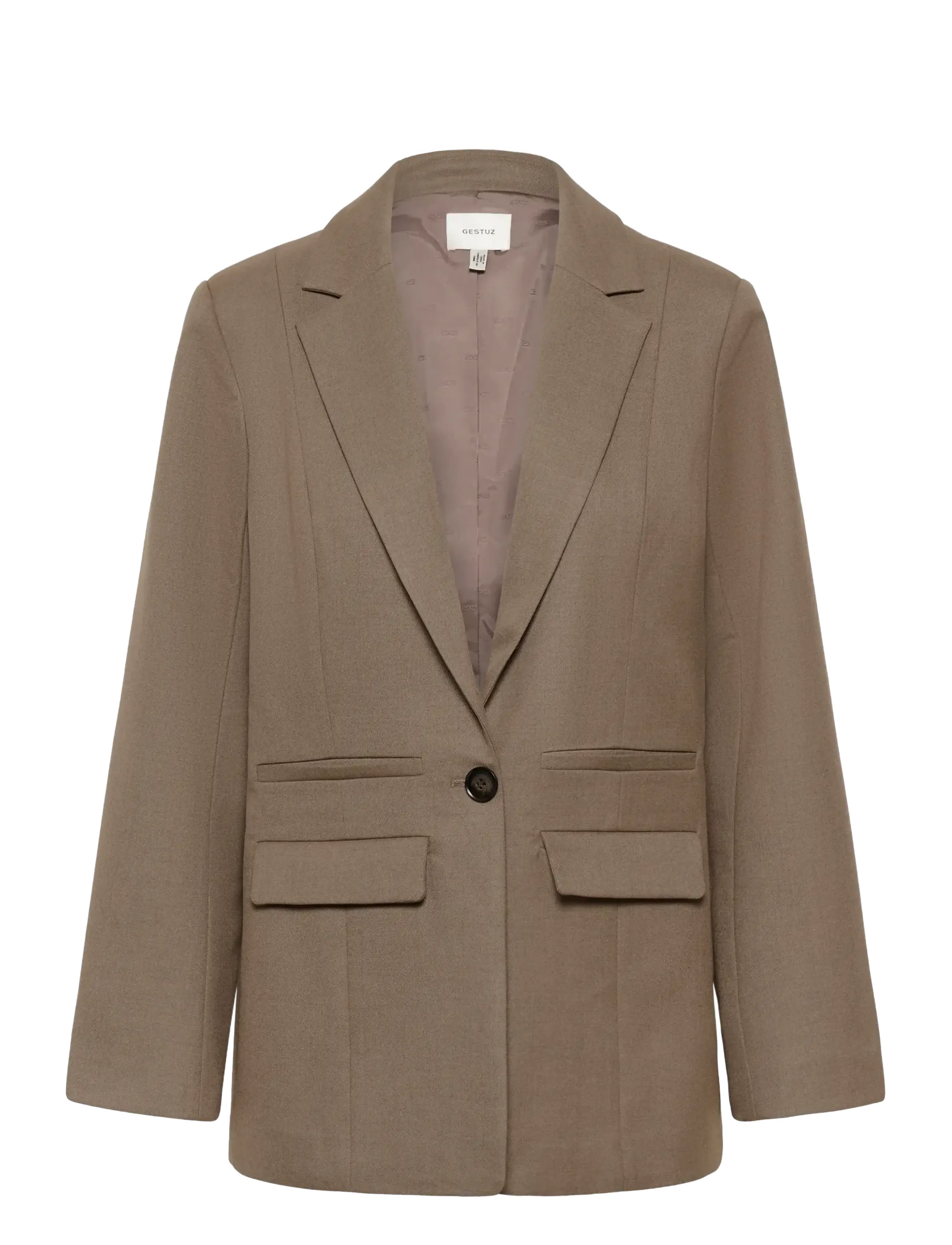 Gestuz GZpaula blazer NOOS - Blazere - DARK TIMBERWOLF MELANGE / beige