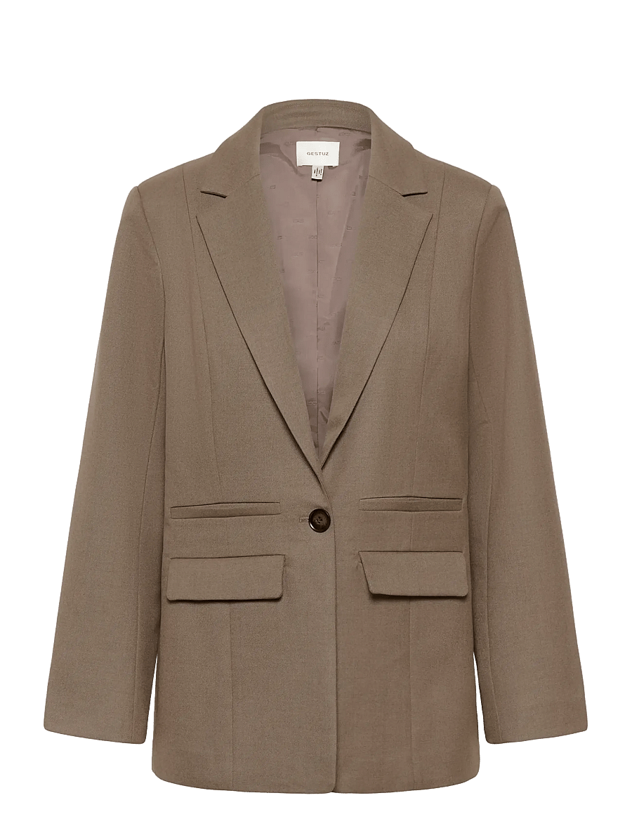 Gestuz - GZpaula blazer NOOS - Üherealised pintsakud - dark timberwolf melange - 1