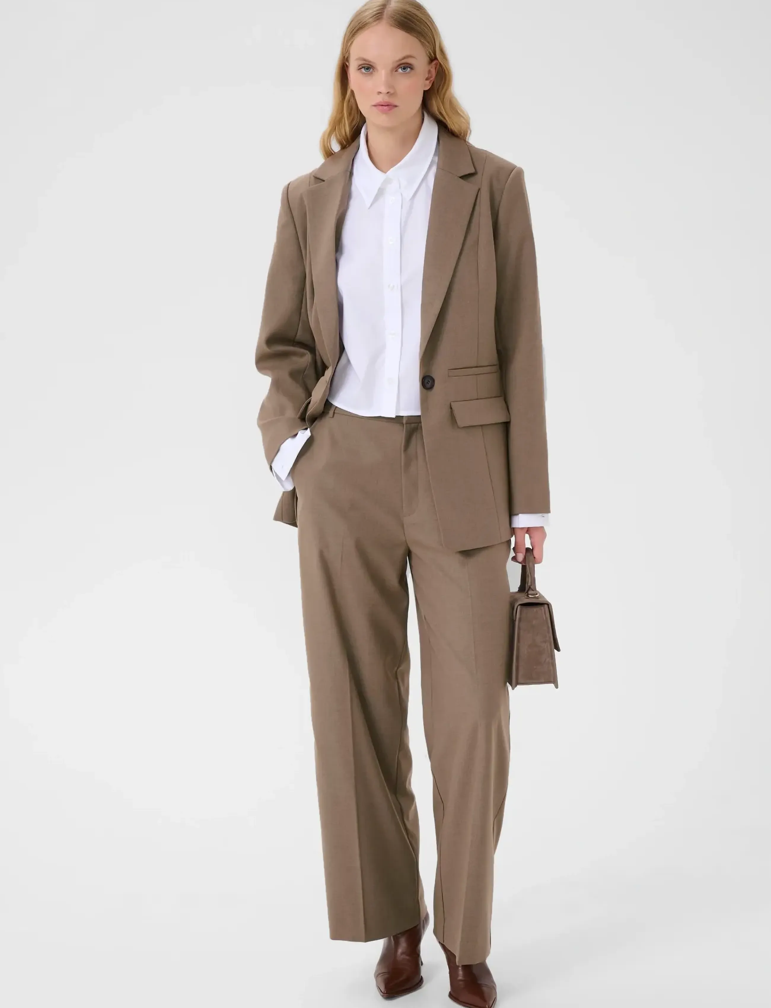 Gestuz Gzpaula Blazer Noos, 34, Blazer, Beige - Single Breasted Frauen