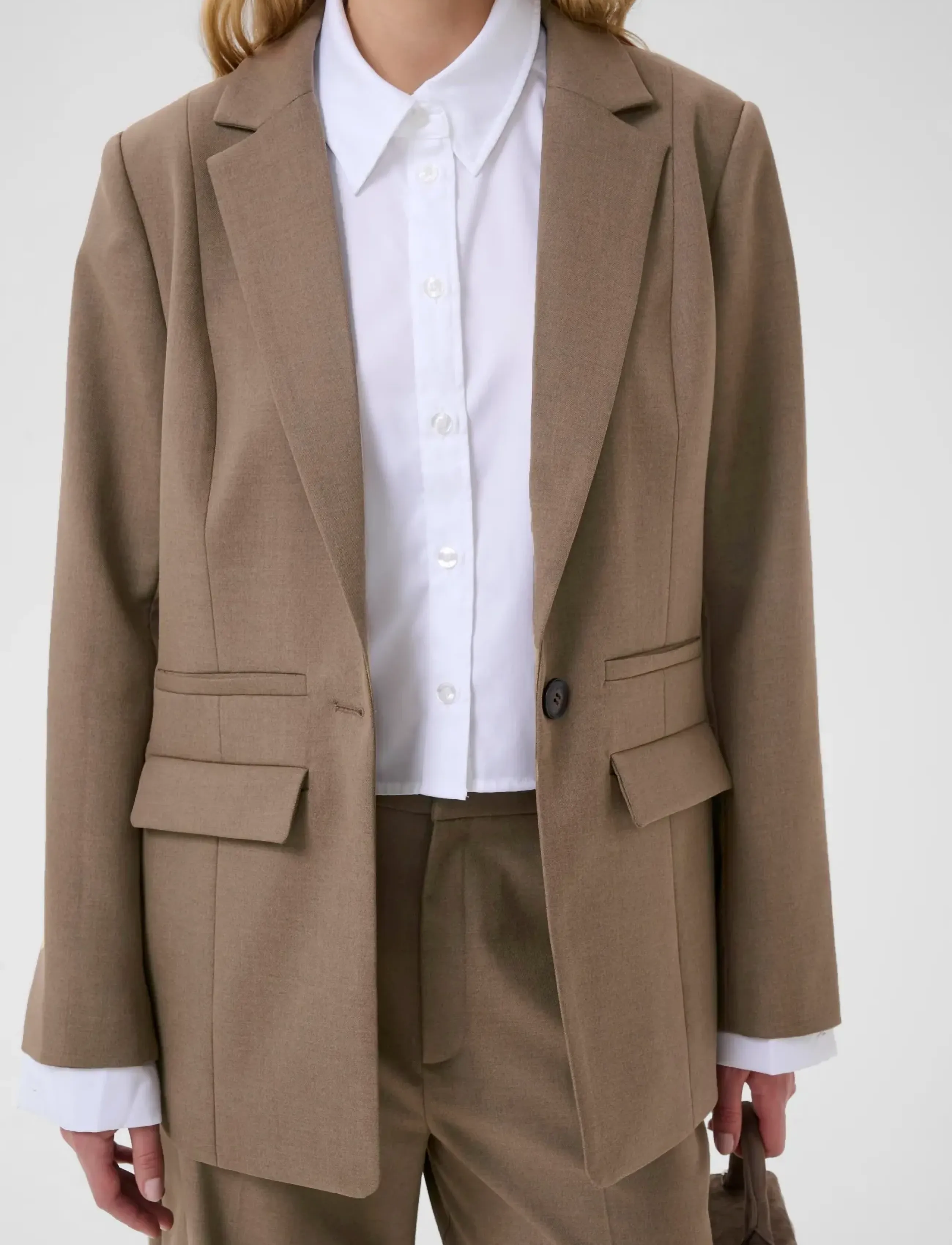 Gestuz - GZpaula blazer NOOS - party wear at outlet prices - dark timberwolf melange - 4