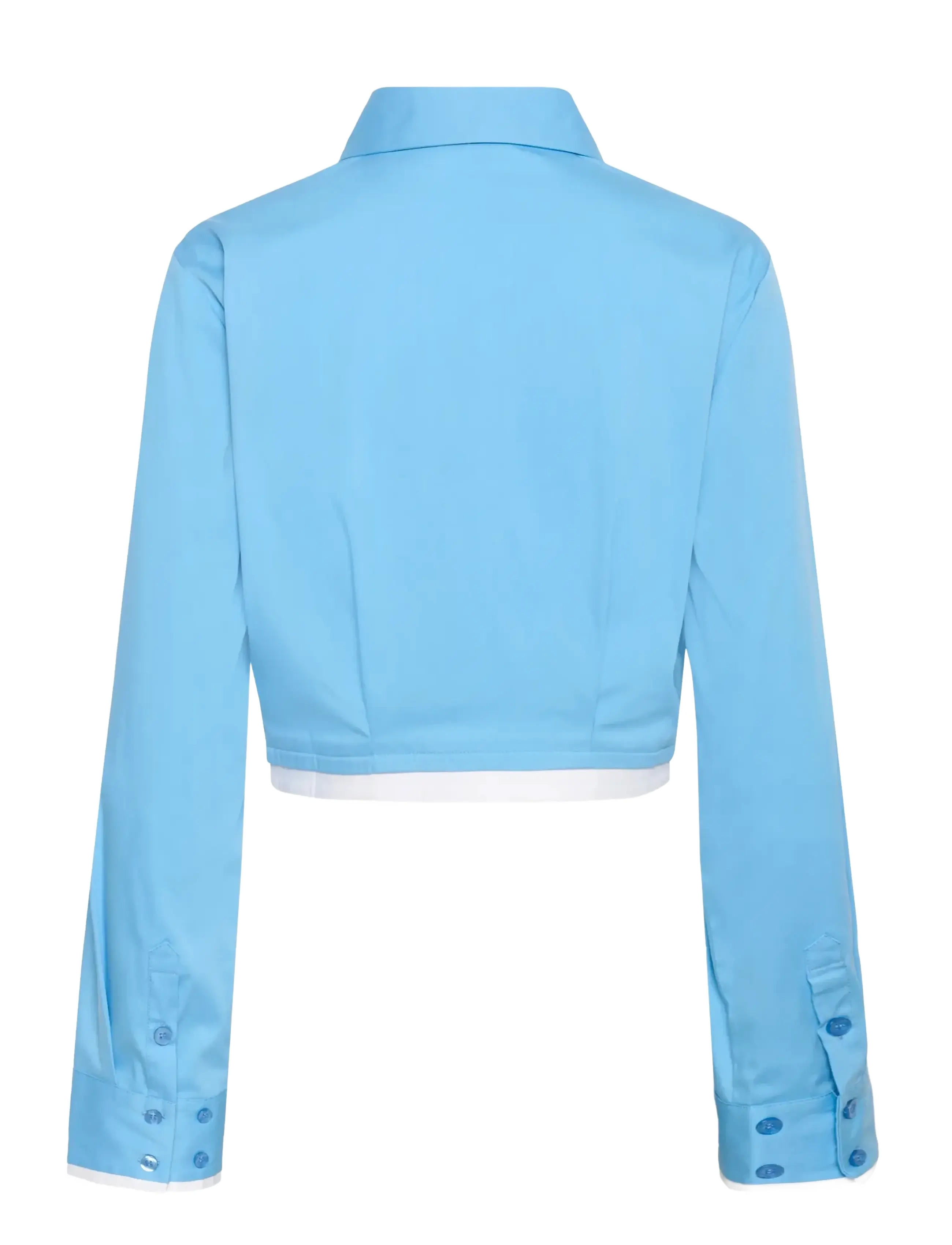 Gestuz - GZopy cropped shirt - långärmade skjortor - azure blue - 2