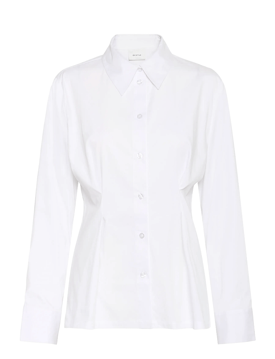 Gestuz - GZopy shirt - long-sleeved shirts - bright white - 0