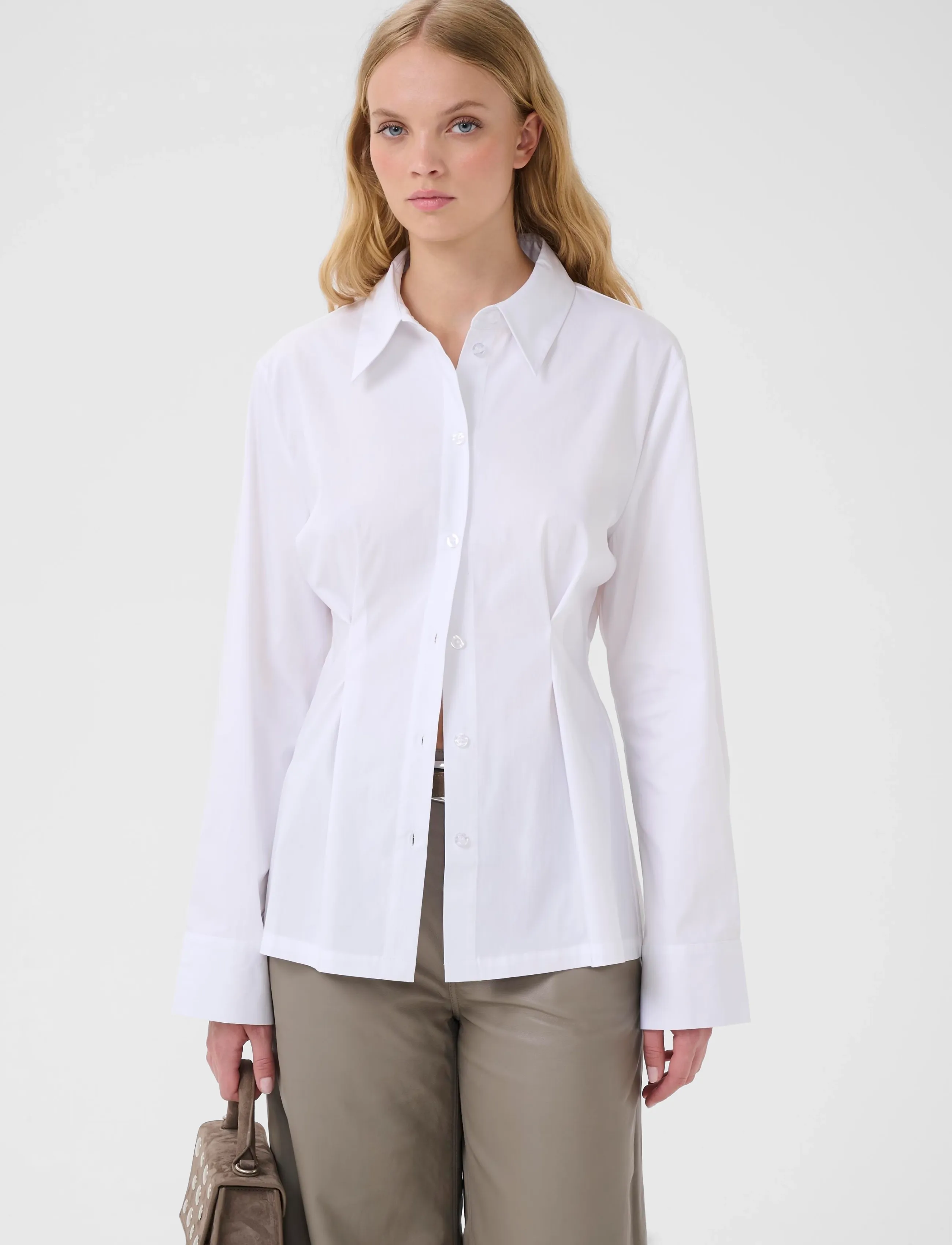 Gestuz - GZopy shirt - long-sleeved shirts - bright white - 2