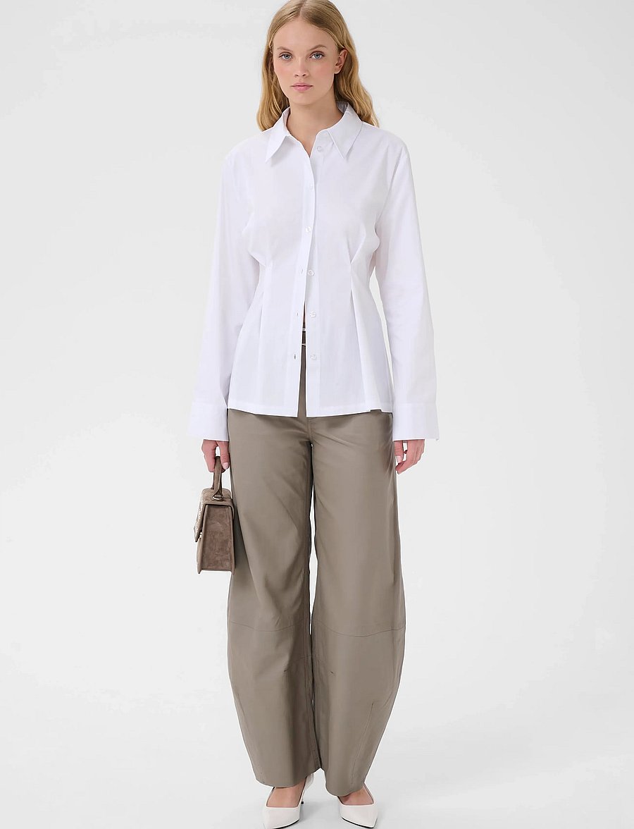 Gestuz - GZopy shirt - long-sleeved shirts - bright white - 3