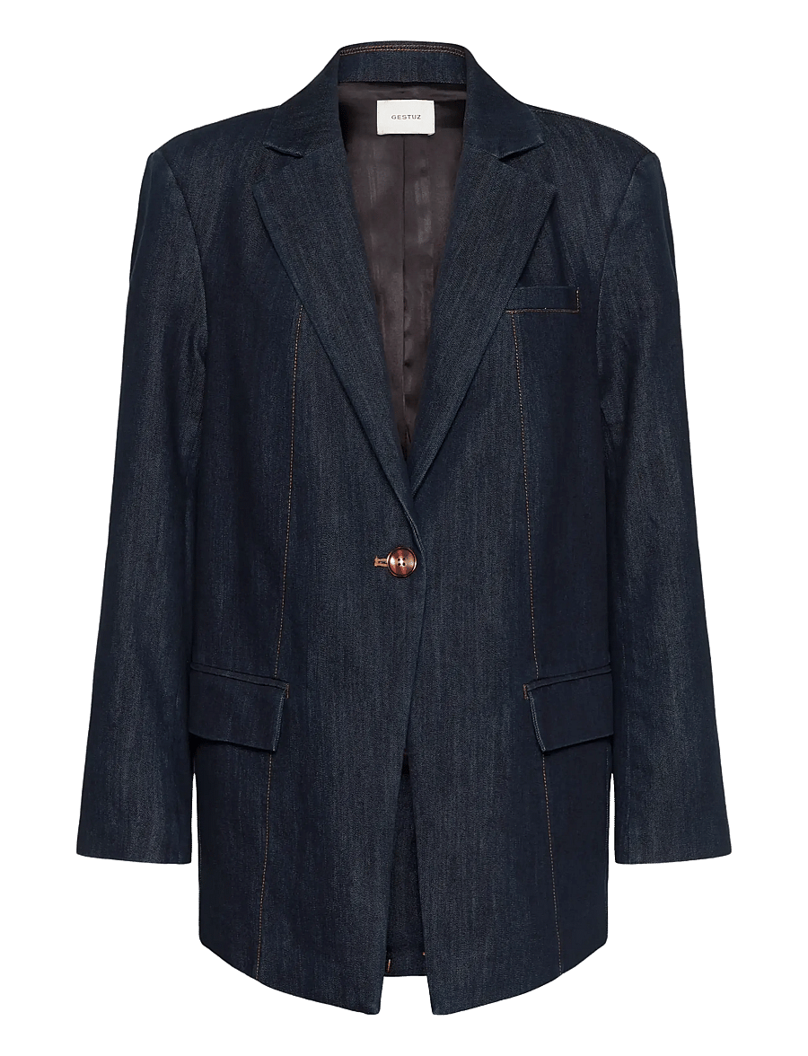 Gestuz - GZelli blazer - einreihige blazer - dark blue unwashed - 1