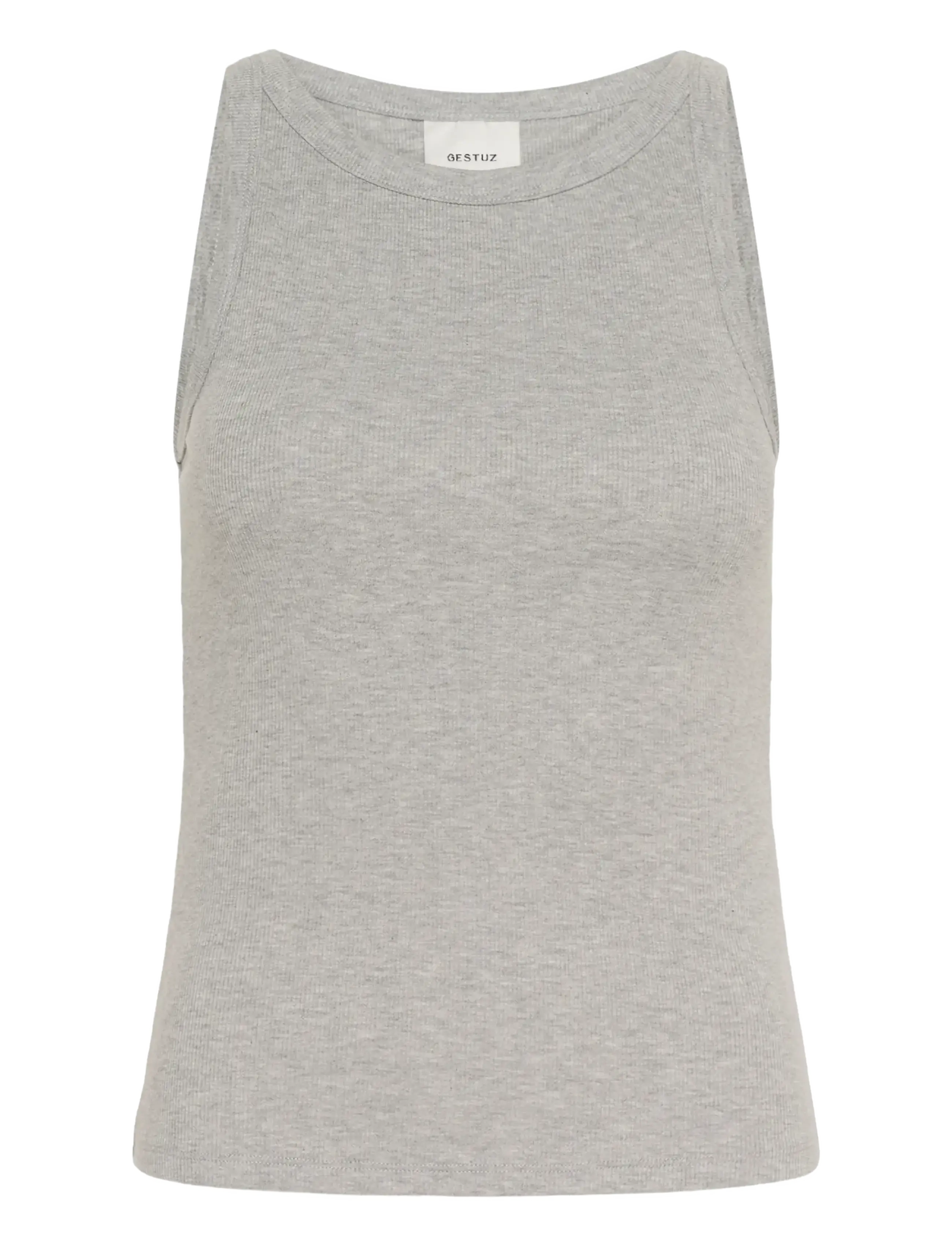 Gestuz GZdrew sl mel top NOOS - T-Shirts & Tops - GREY MÉLANGE / grey
