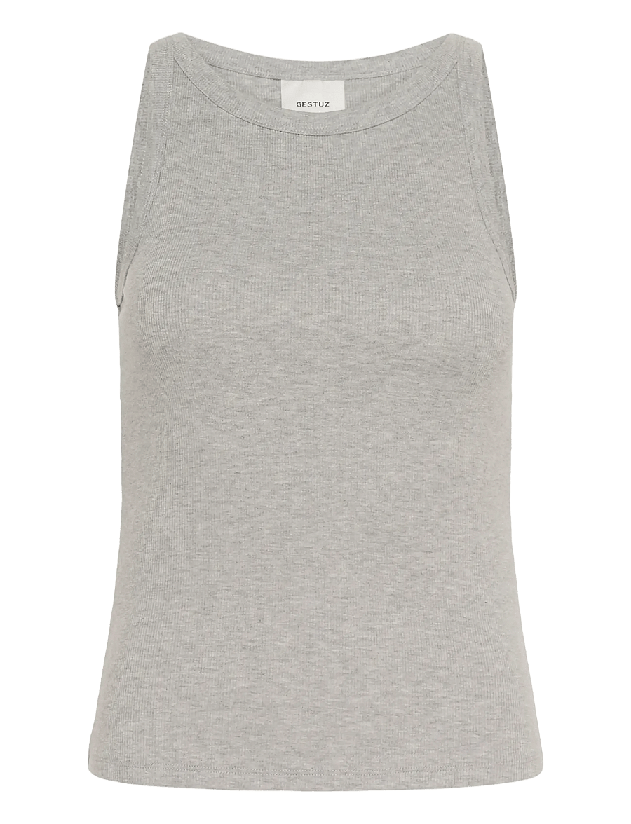 Gestuz - GZdrew sl mel top NOOS - linnen - grey mÉlange - 1