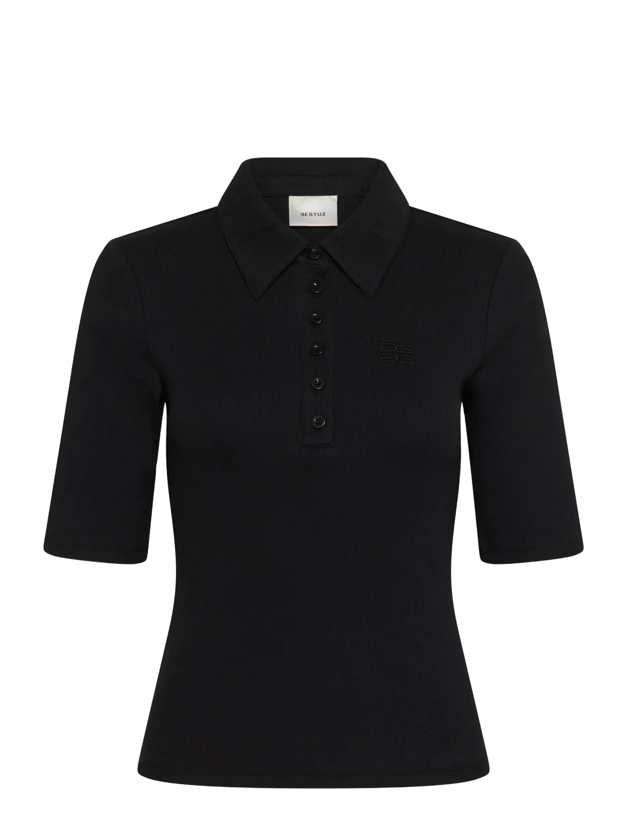 Gestuz GZdrew polo top NOOS - T-Shirts & Tops - BLACK / black