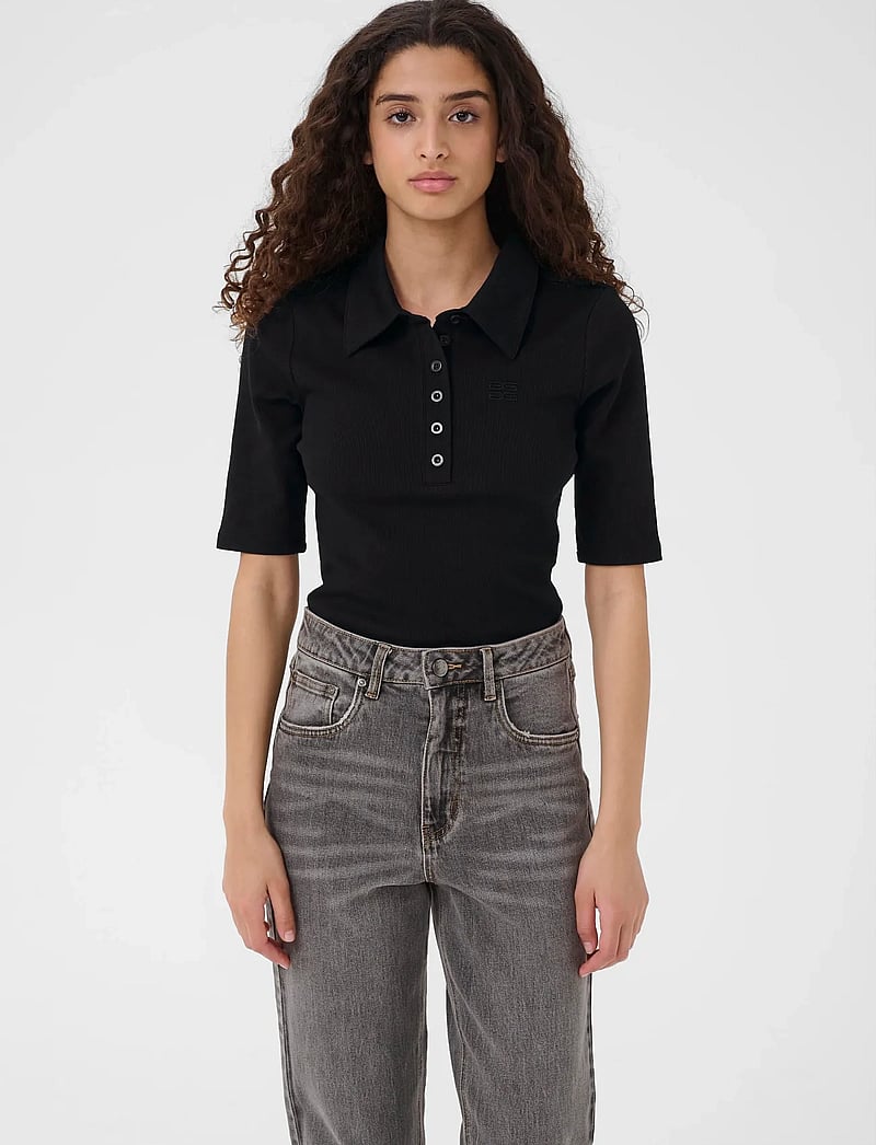 Gestuz - GZdrew polo top NOOS - t-särgid - black - 0