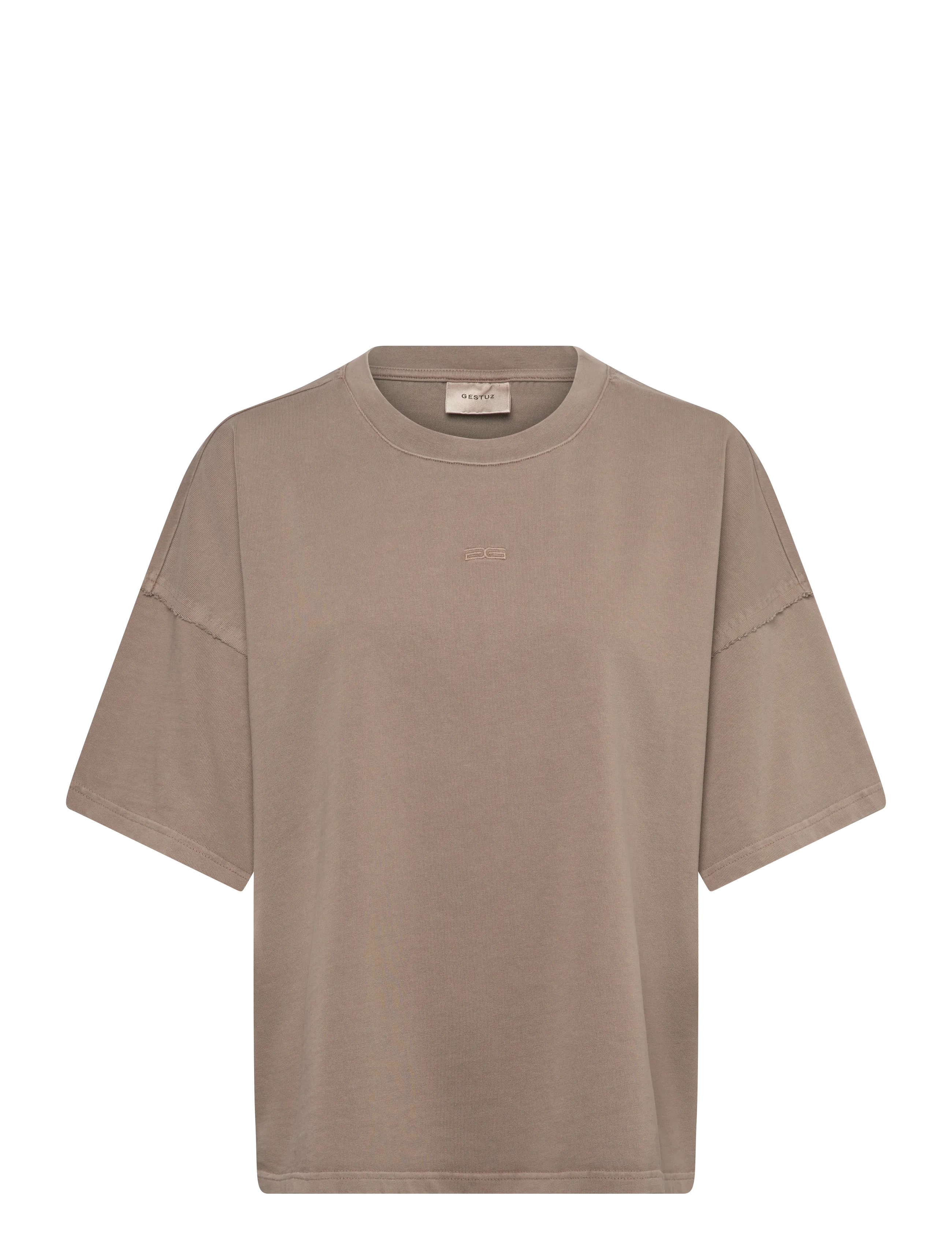 Gestuz Gzjio Tee, XL, T-shirts & Oberteile, Beige - Short-sleeved, Frauen