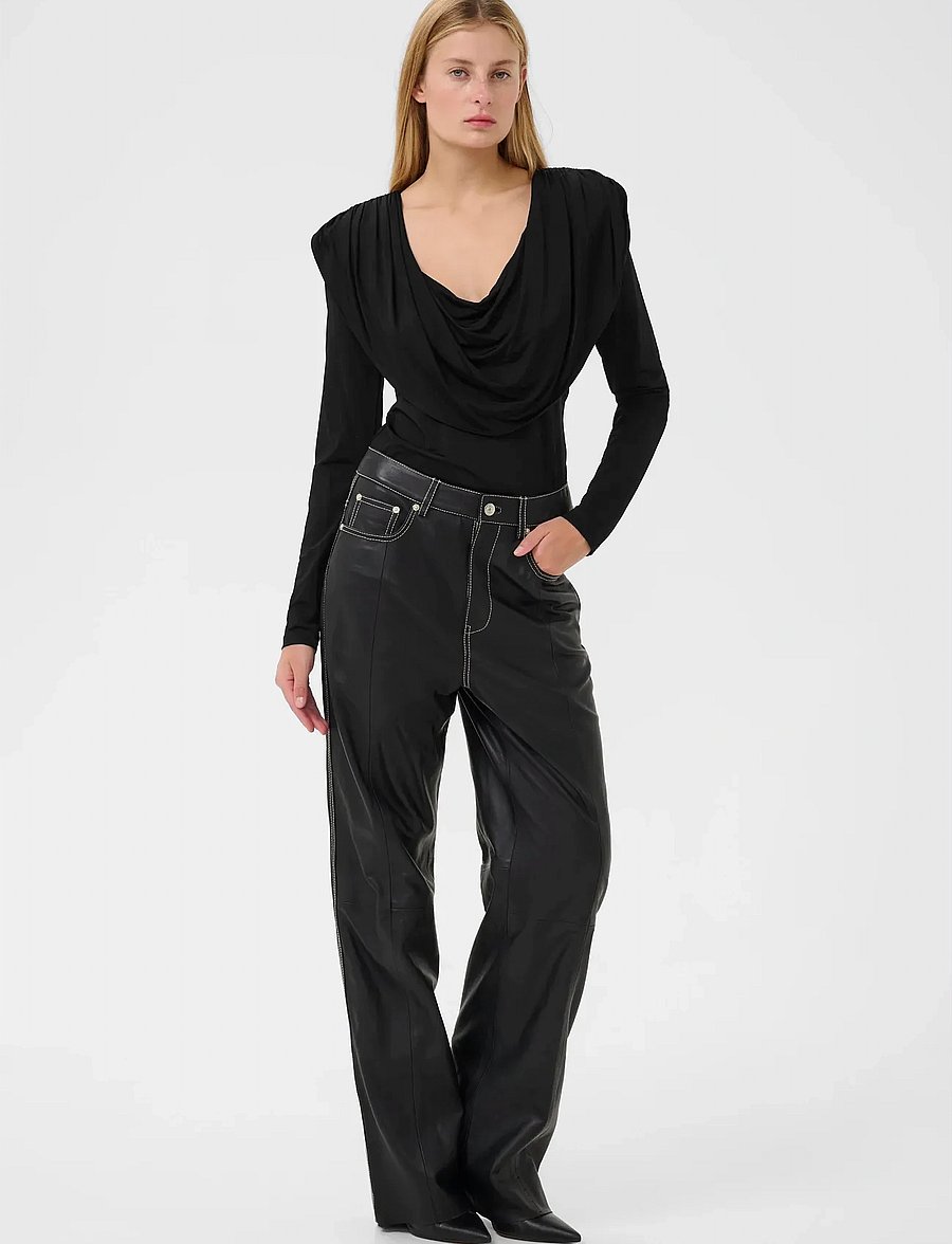 Gestuz - GZlaily ls top - långärmade toppar - black - 3