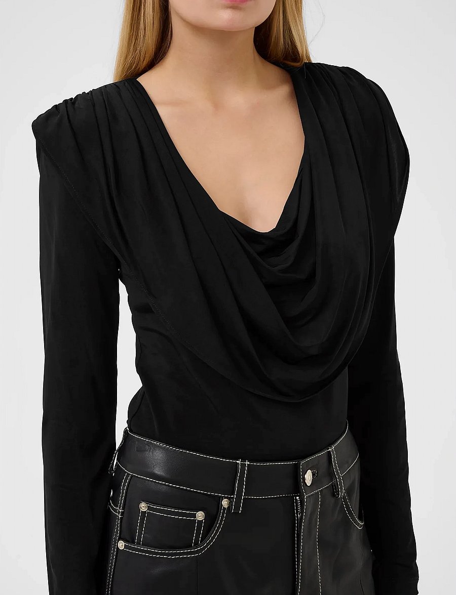 Gestuz - GZlaily ls top - långärmade toppar - black - 5