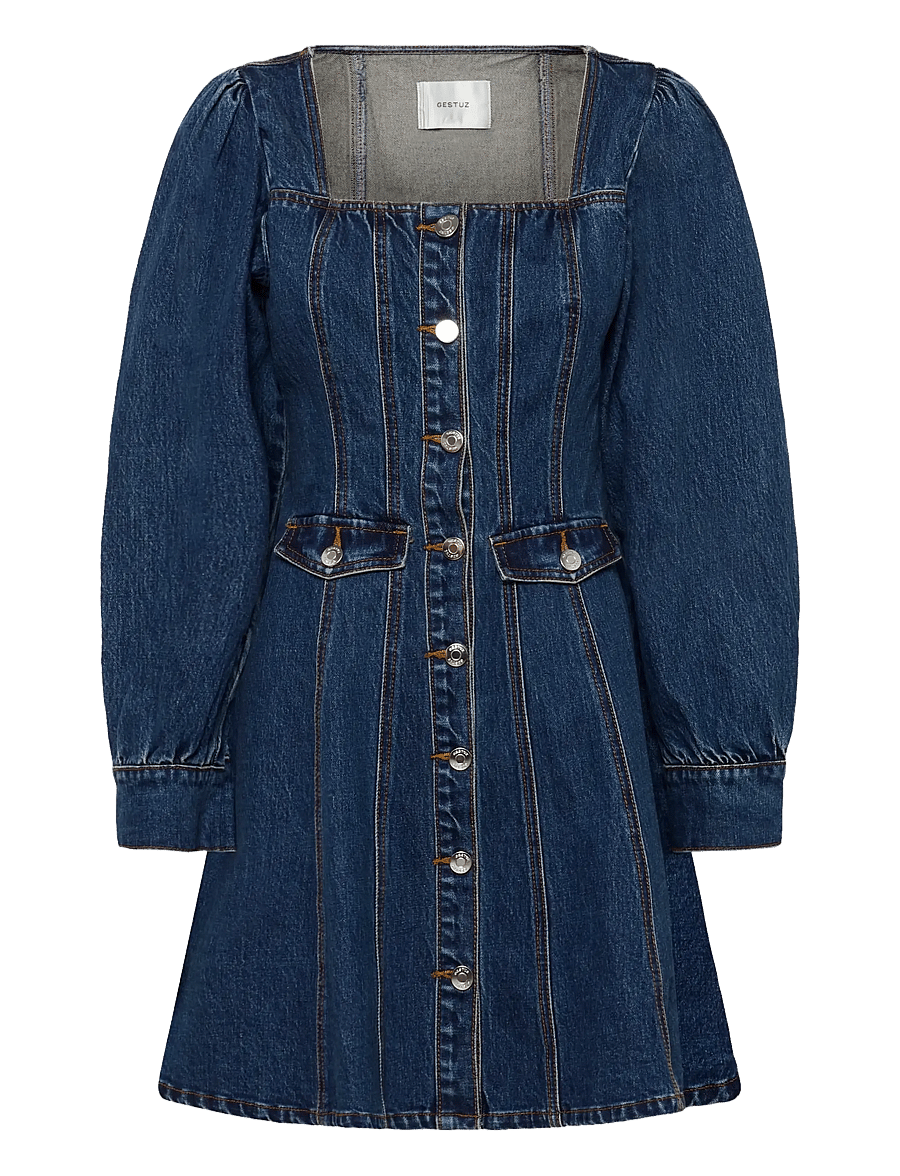 Gestuz - GZsamia dress - jeansklänningar - indigoblue - 1