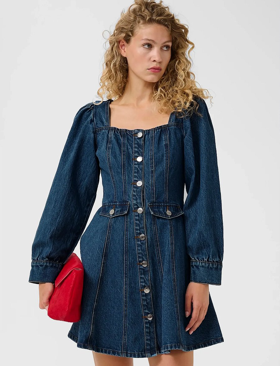 Gestuz - GZsamia dress - jeansklänningar - indigoblue - 0