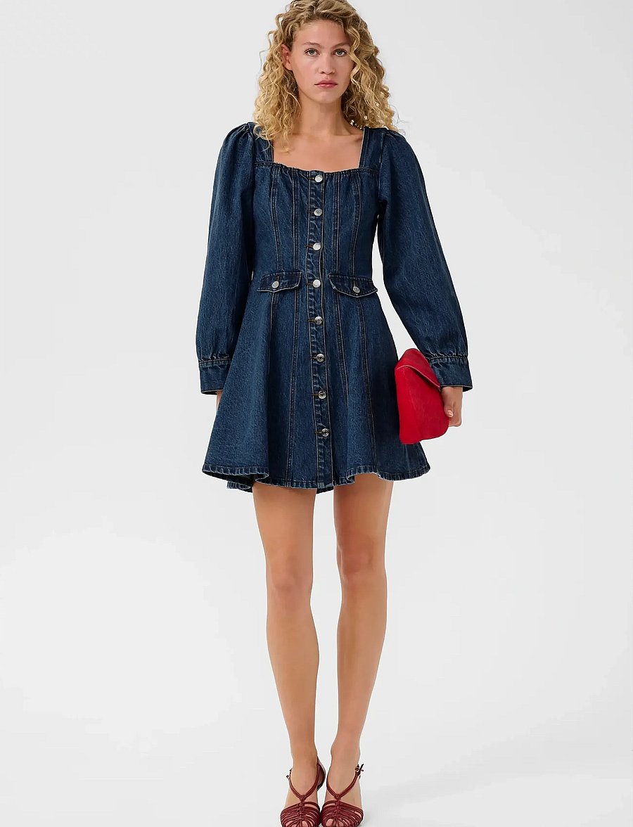 Gestuz - GZsamia dress - jeansklänningar - indigoblue - 3