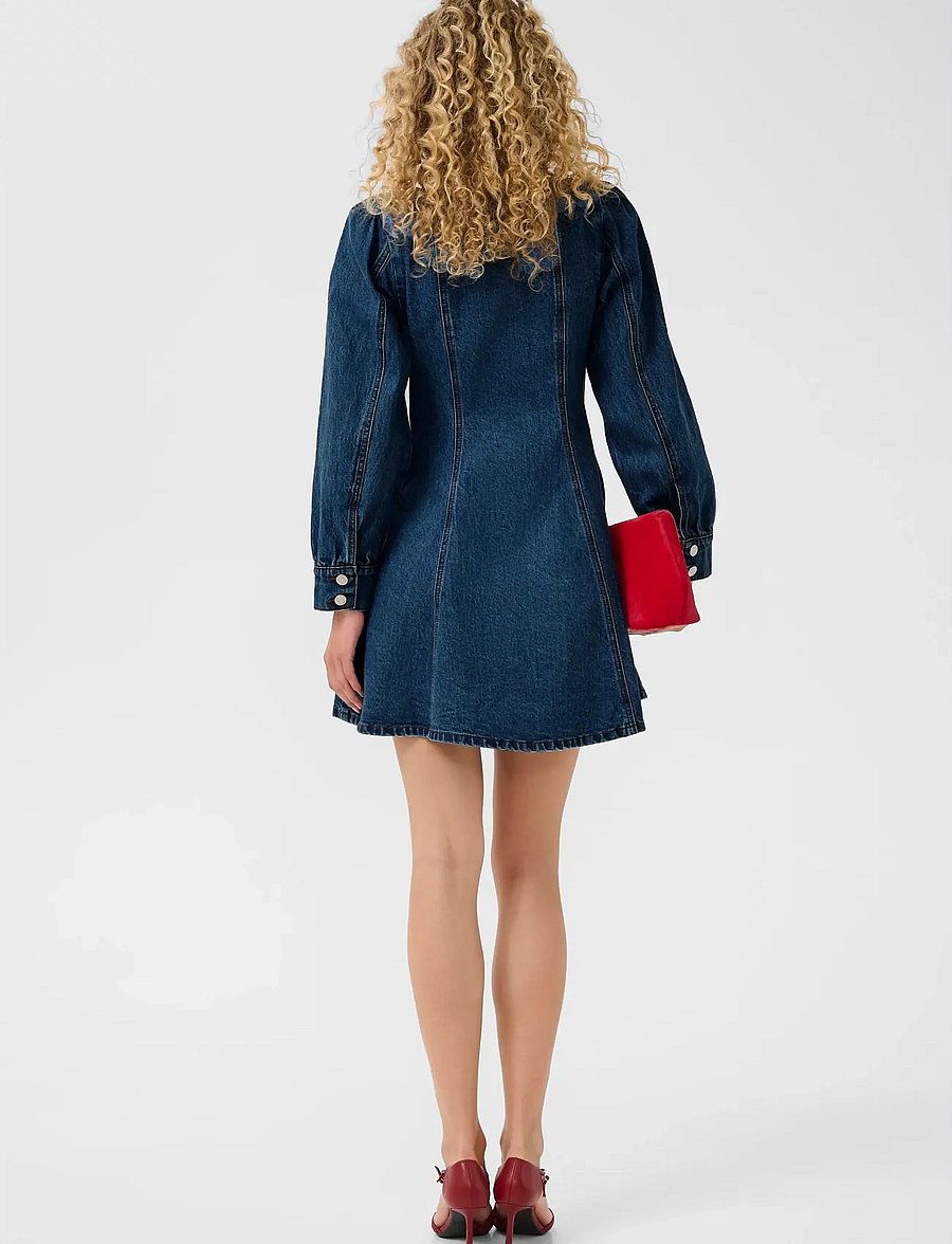 Gestuz - GZsamia dress - jeansklänningar - indigoblue - 4