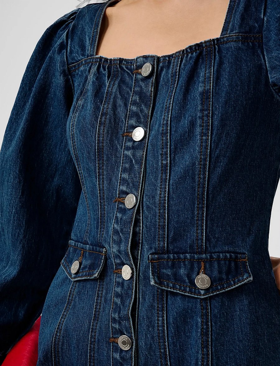 Gestuz - GZsamia dress - jeansklänningar - indigoblue - 5