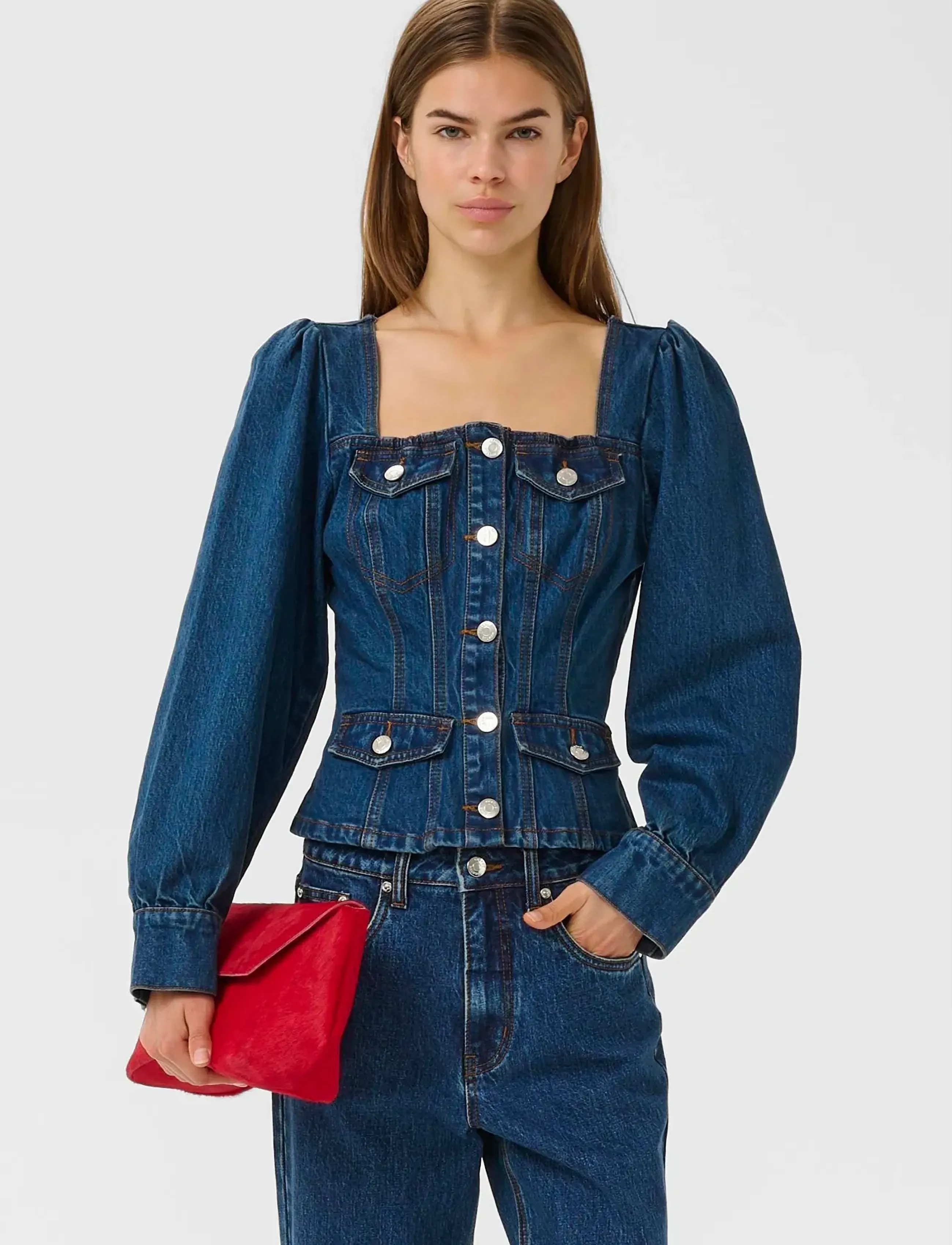 Gestuz Gzsamia Top, 40, Blue, Bluser > Langærmede, Dame