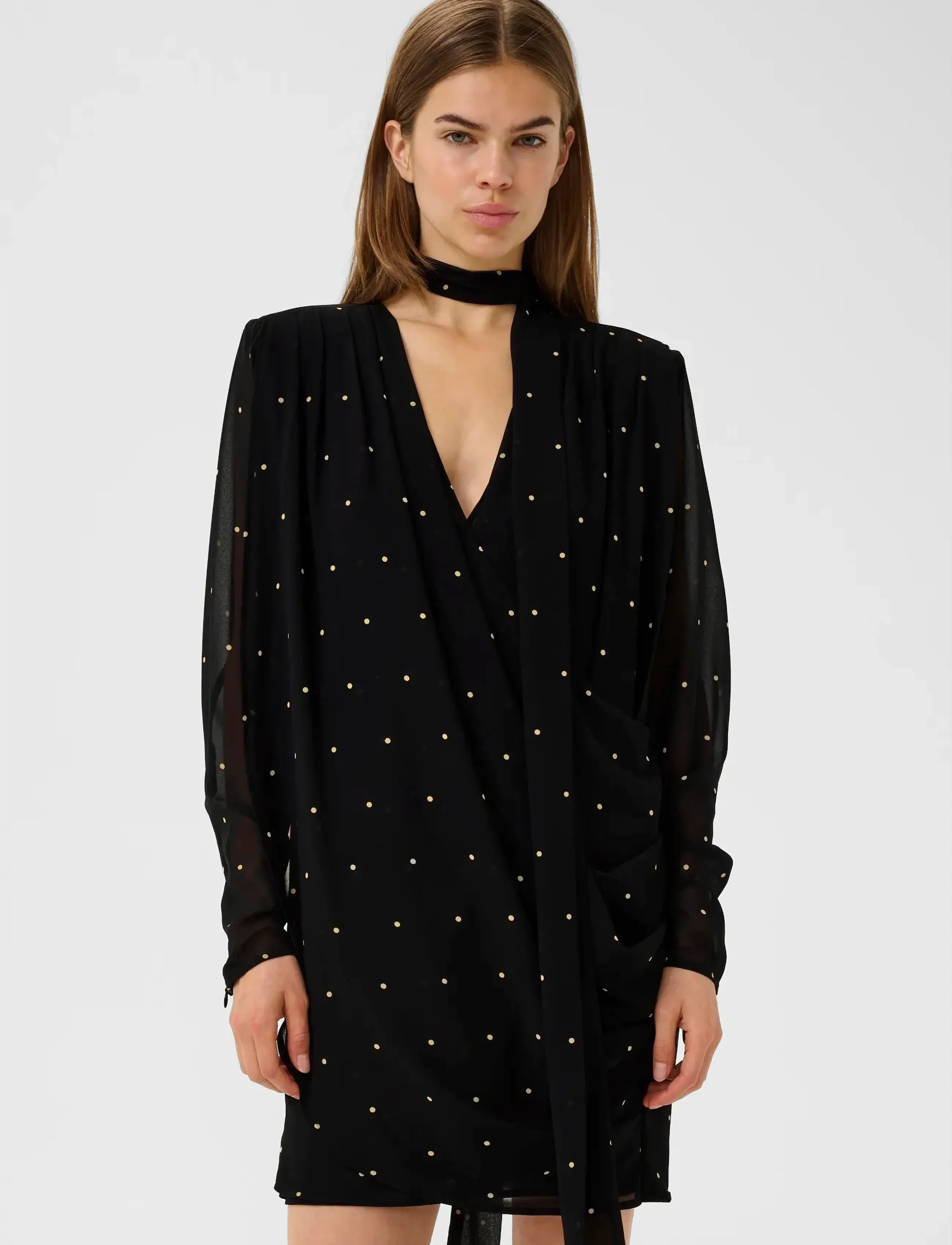 Gestuz GZdorthie P dress - Party Dresses - KHAKI DOT / black