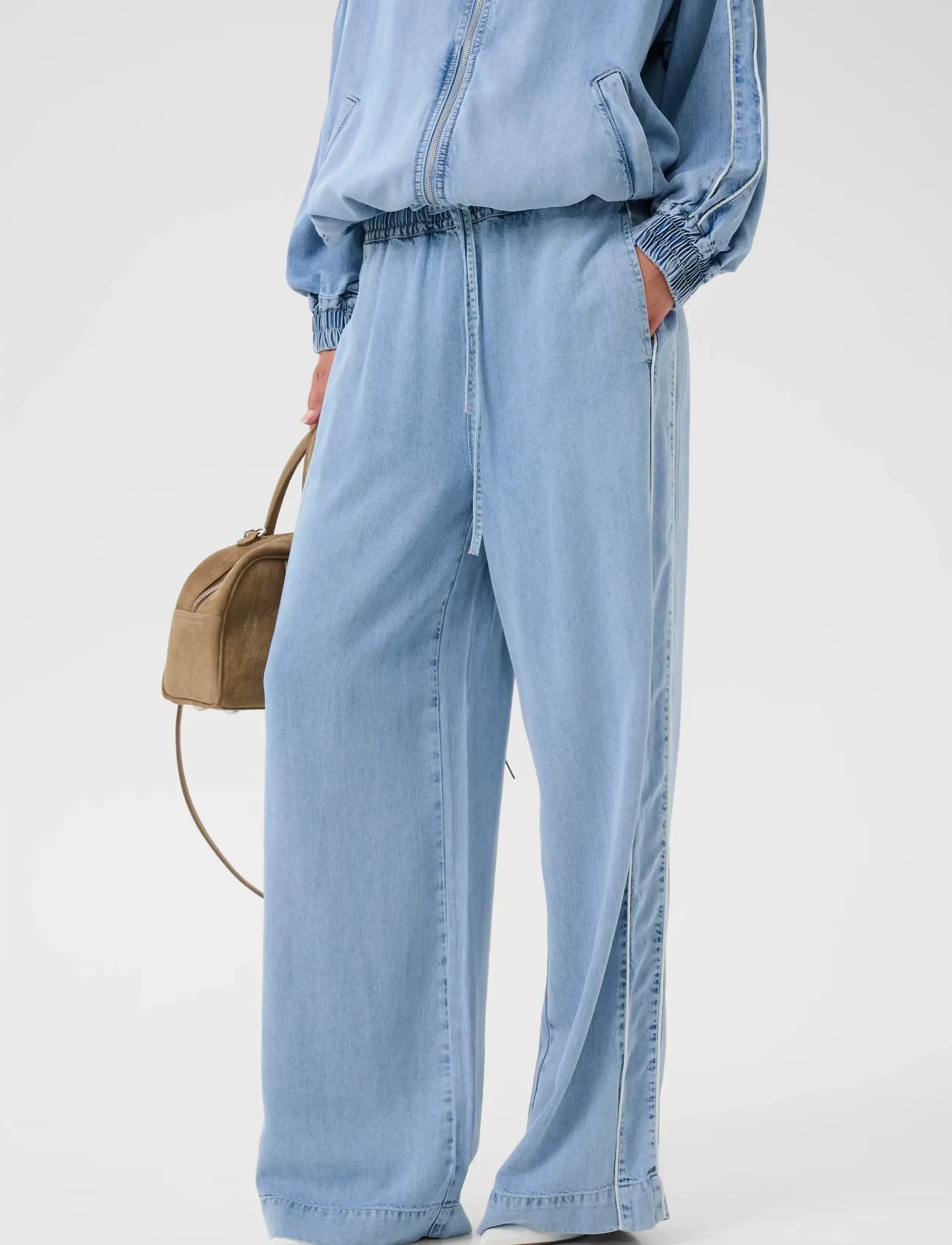 Gestuz Gzsea Hw Pants, 34, Trousers, Blau - Wide Leg, Frauen
