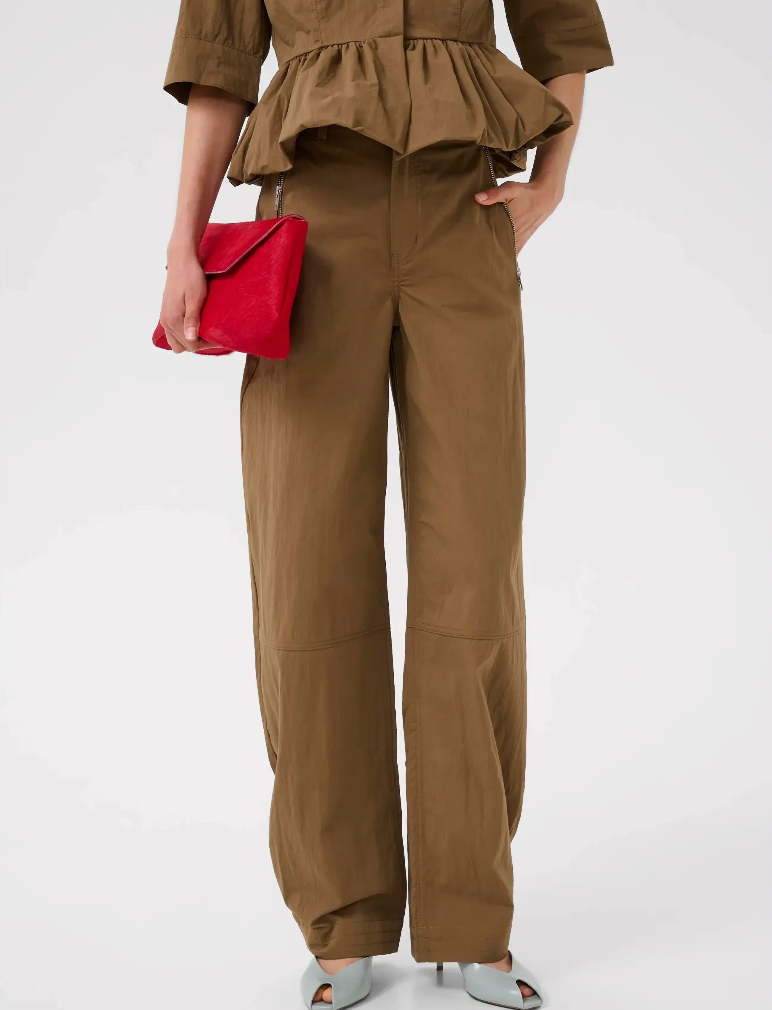 Gestuz Gzzandaya Hw Pants, 34, Trousers, Braun - Cargo Frauen