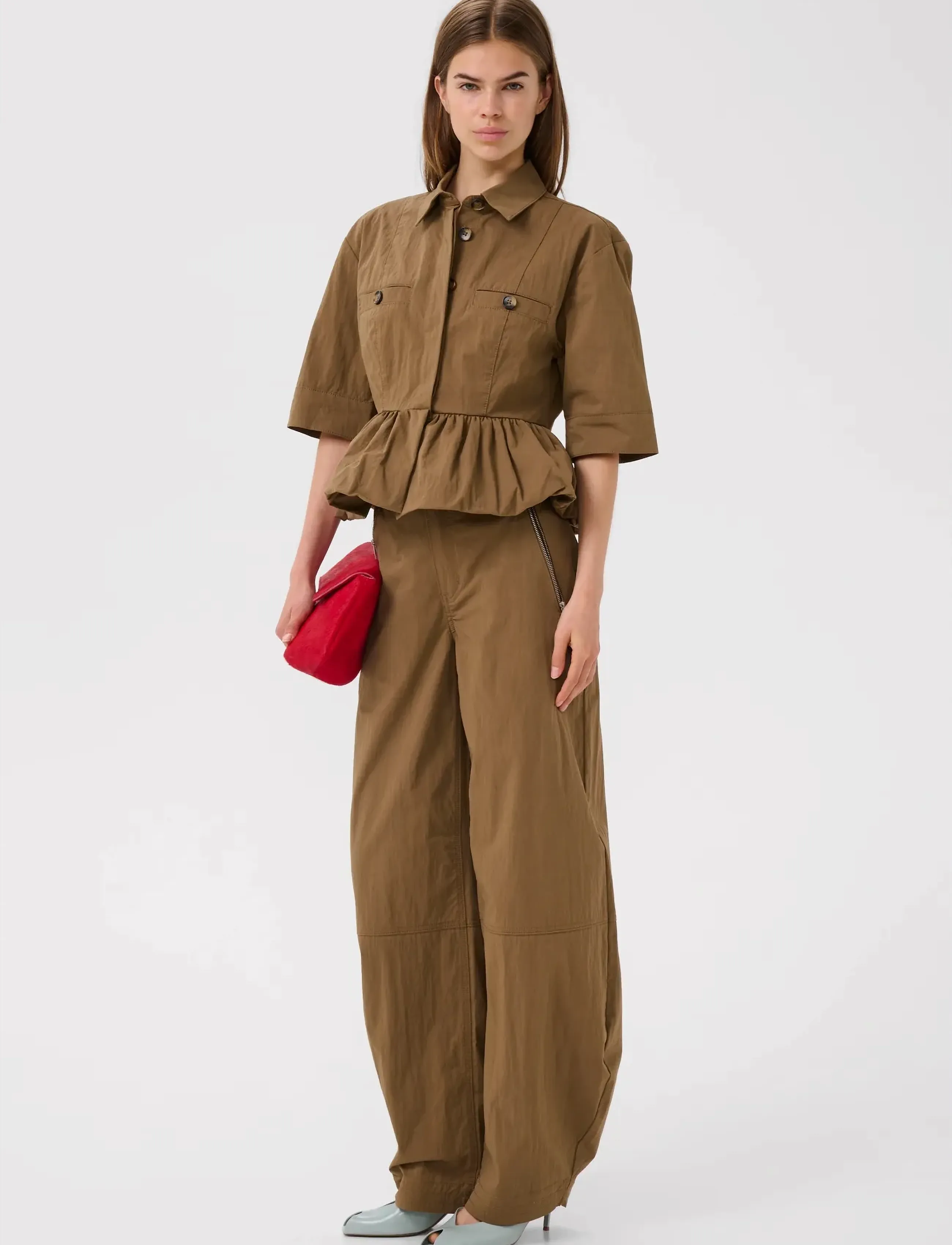Gestuz - GZzandaya HW pants - barrel trousers - ermine - 4