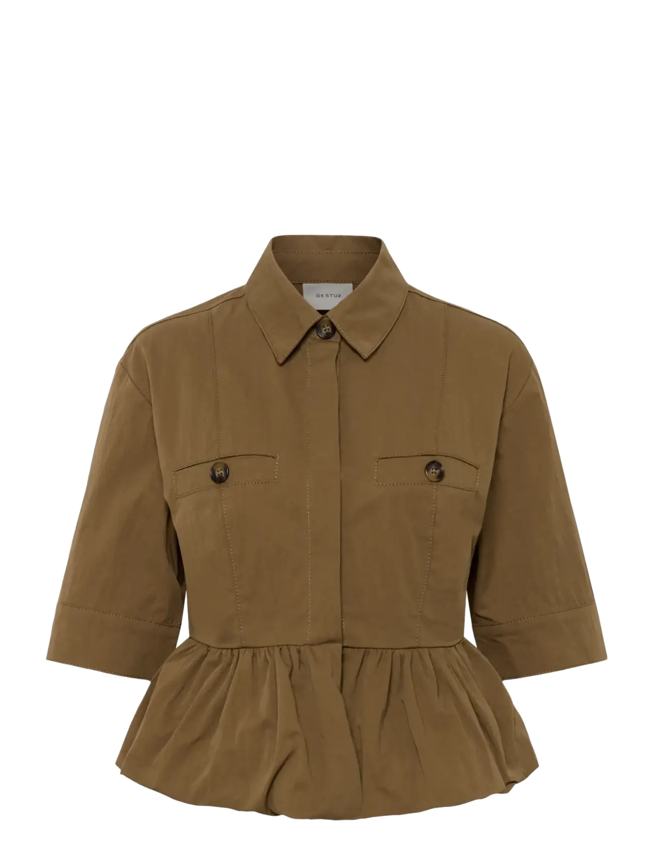 GESTUZ Gzzandaya Shirt Khaki - 36 - Damen