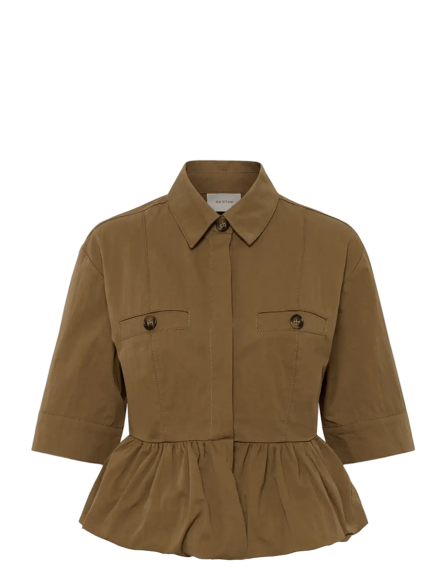 Gestuz - GZzandaya shirt - short-sleeved shirts - ermine - 1