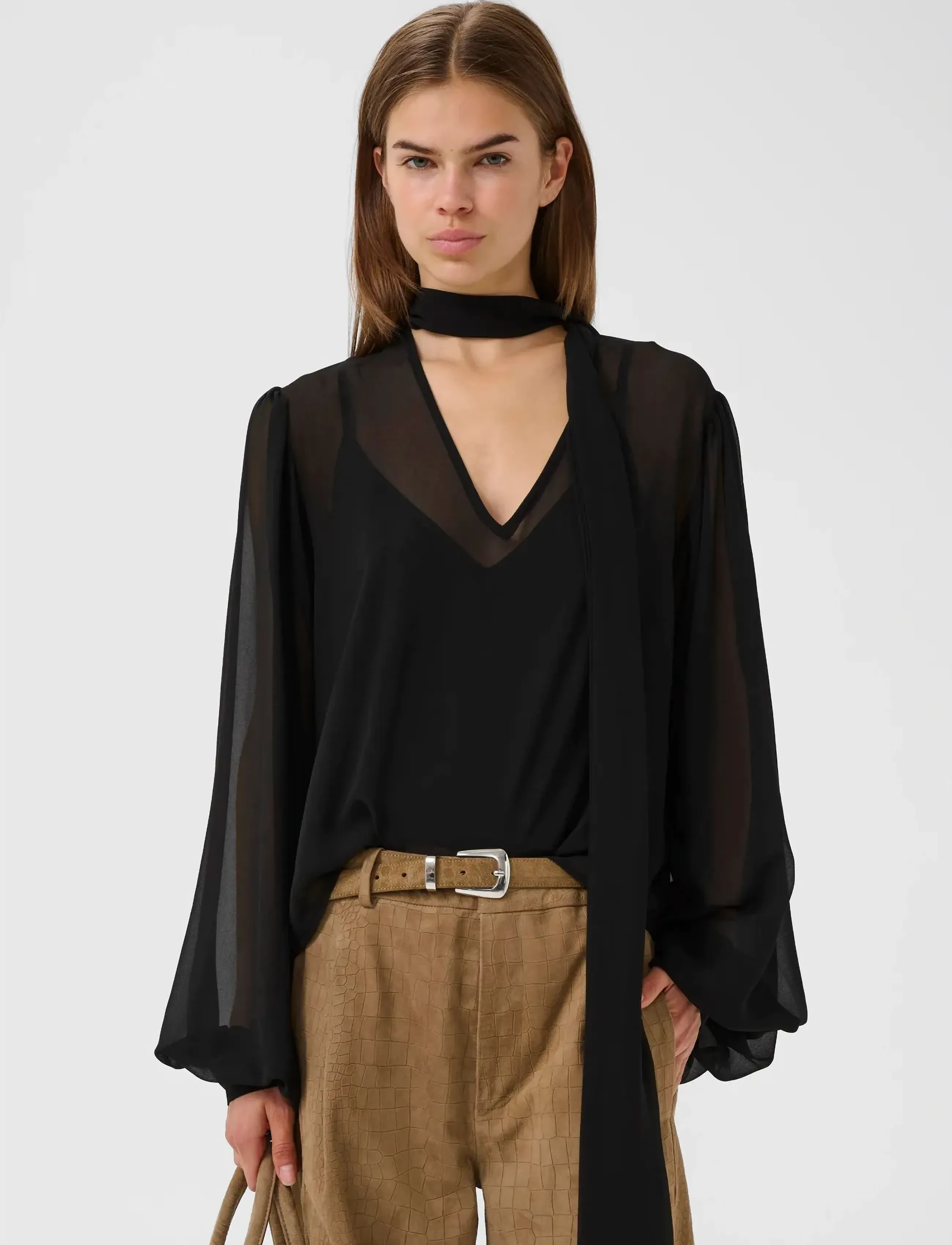 Gestuz Gzzurina Blouse, 38, Black, Bluser > Langærmede, Dame