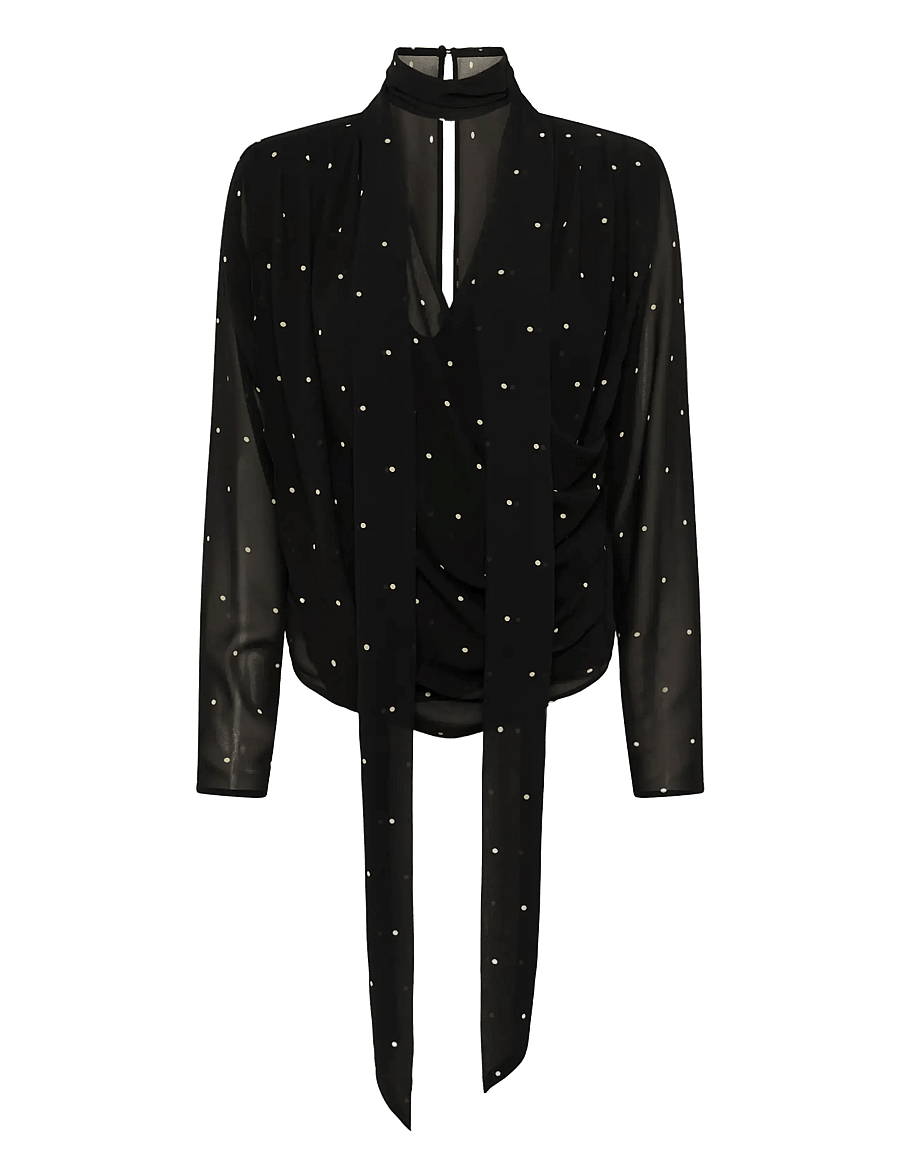 Gestuz - GZdorthie P blouse - langærmede bluser - khaki dot - 1