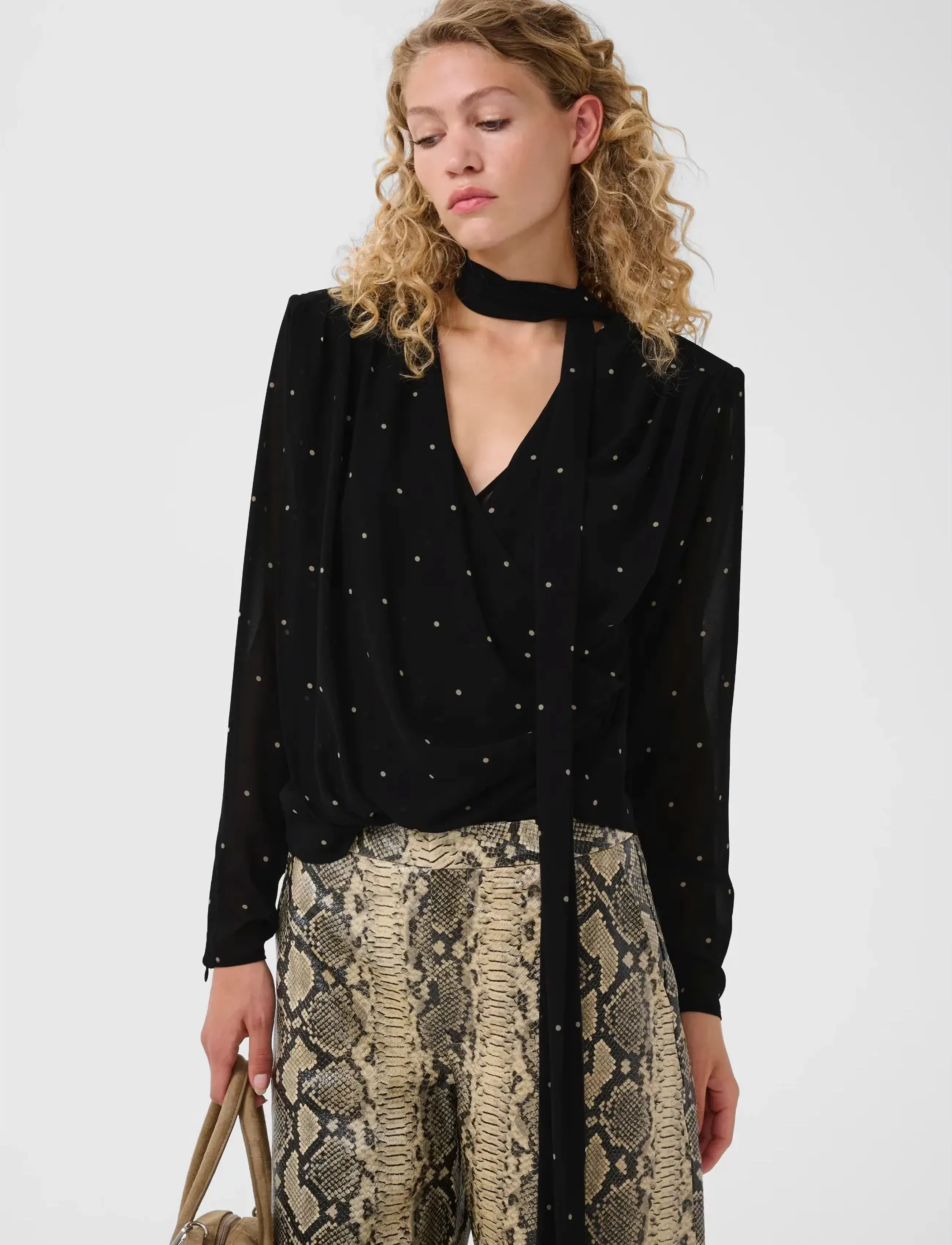 Gestuz Gzdorthie P Blouse, 40, Black, Bluser > Langærmede, Dame
