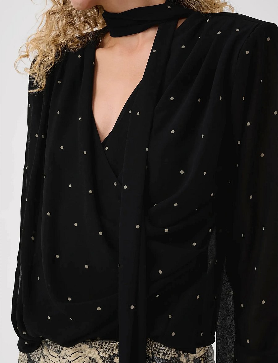 Gestuz - GZdorthie P blouse - langærmede bluser - khaki dot - 5