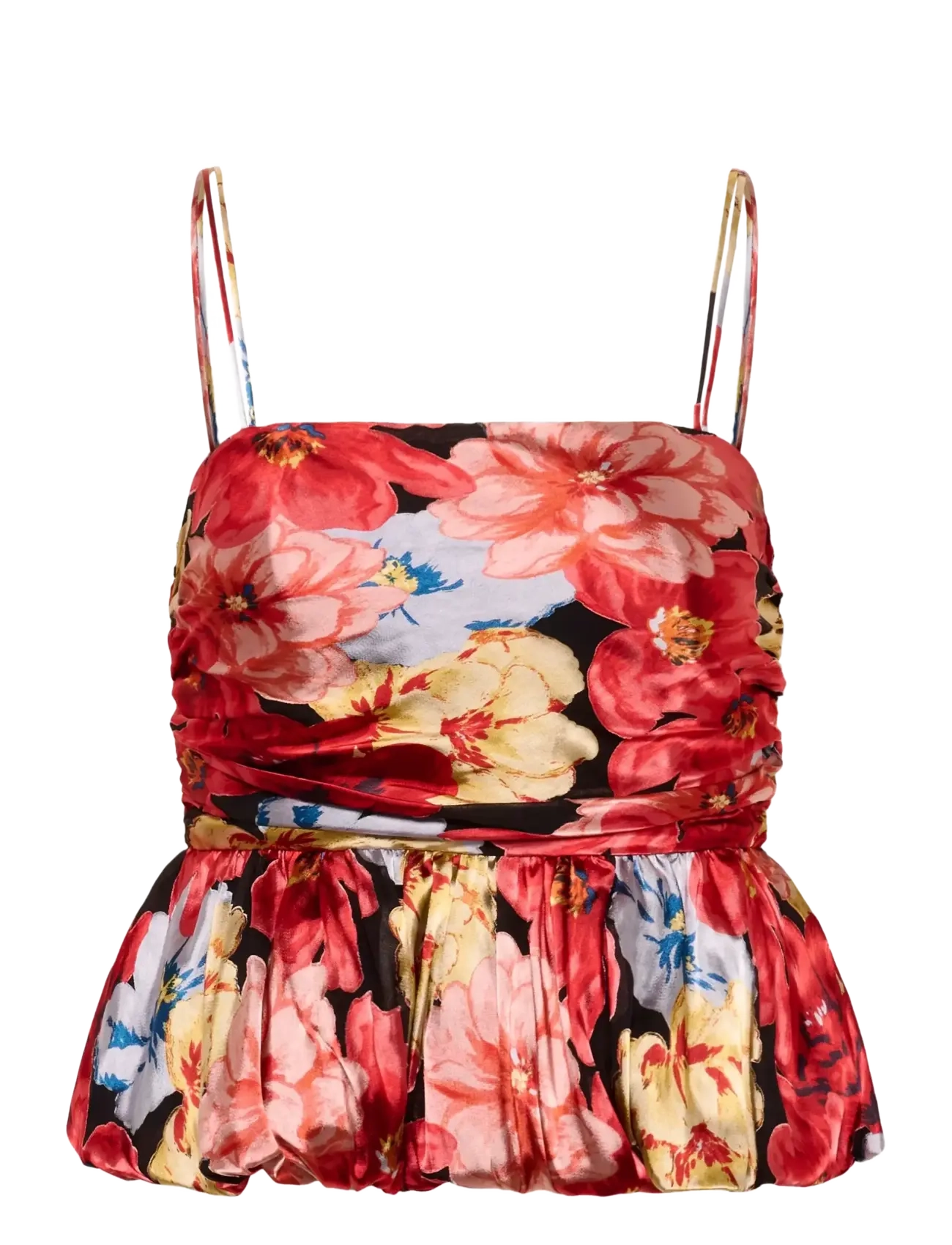 Gestuz GZsigrida P silk top - T-Shirts & Tops - DESSERT FLOWER MULTI / red