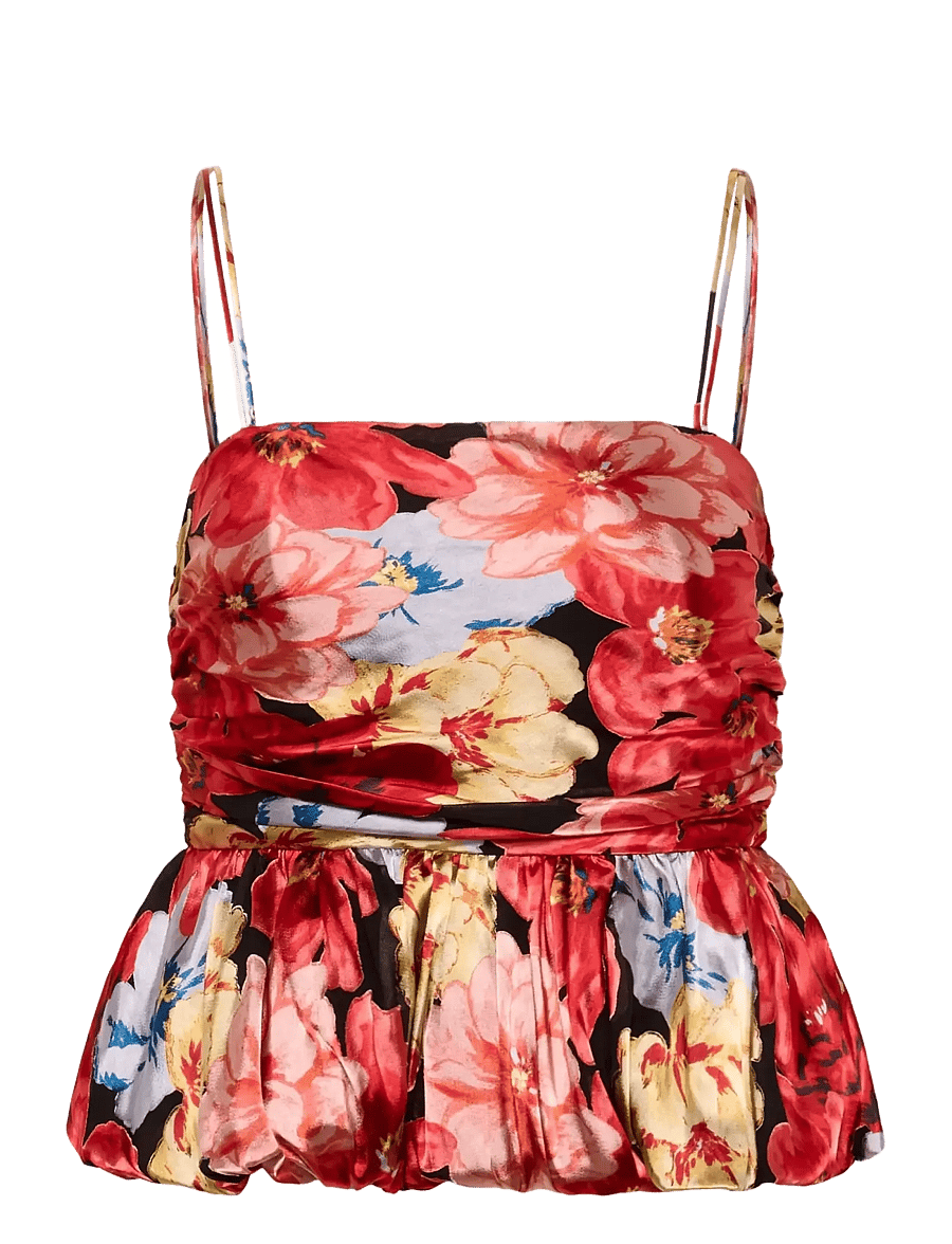 Gestuz - GZsigrida P silk top - crop tops - dessert flower multi - 1