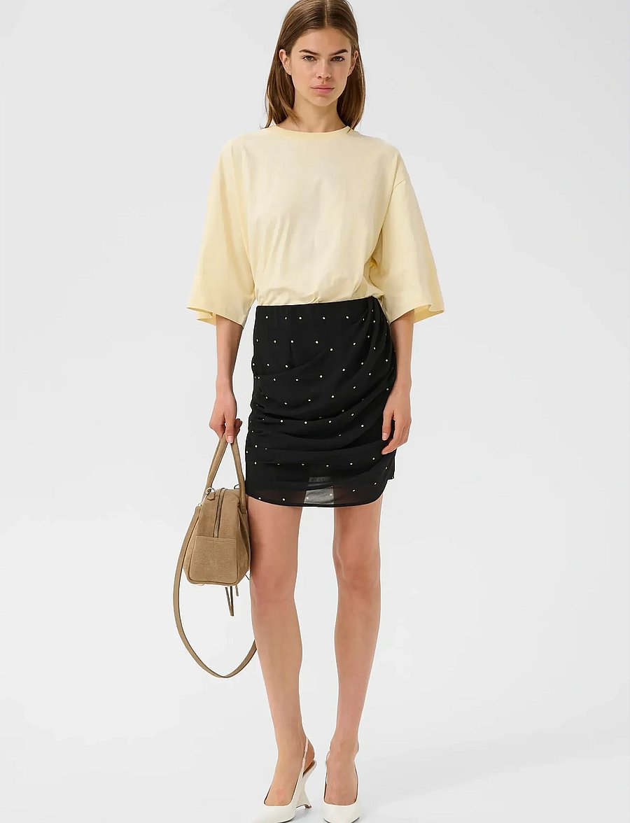Gestuz - GZdorthie P HW skirt - korte nederdele - khaki dot - 3