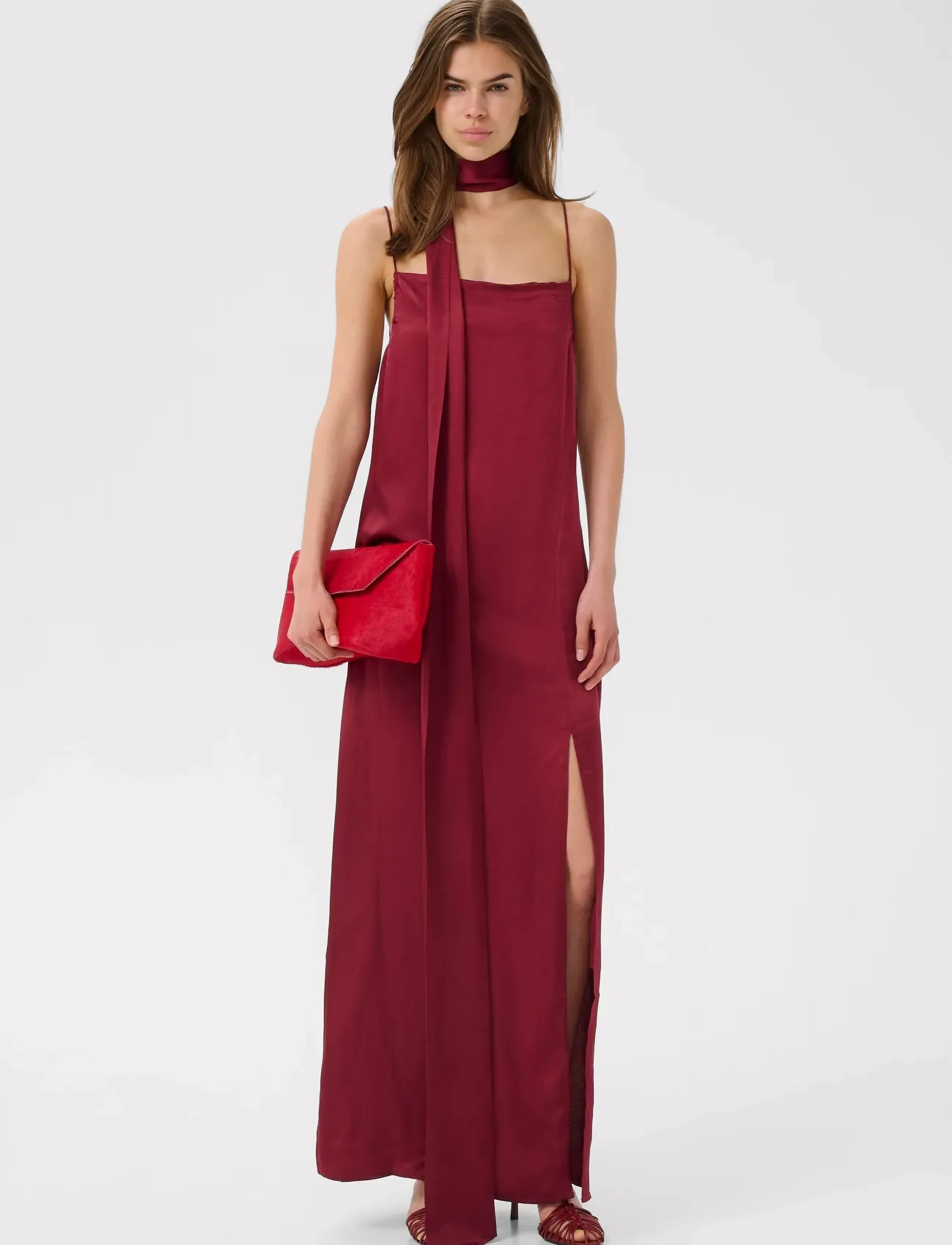 Gestuz Gzsirwa Long Dress, 36, Dresses, Burgunderrot - Maxi Frauen