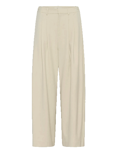 Gestuz GZsainty MW pants - Wide leg trousers - ANCIENT SCROLL / beige