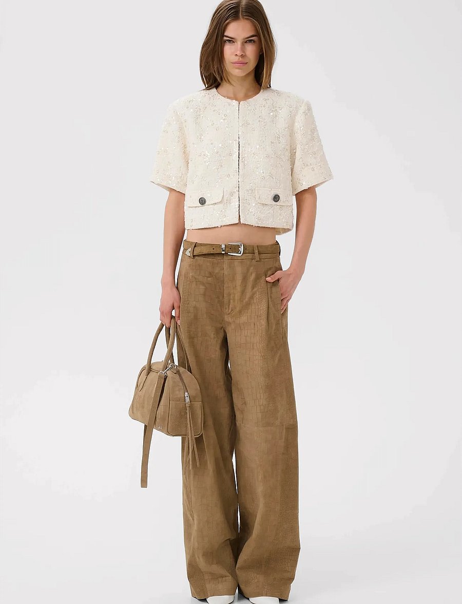 Gestuz - GZchanaya SS jacket - light jackets - off white pearls - 5