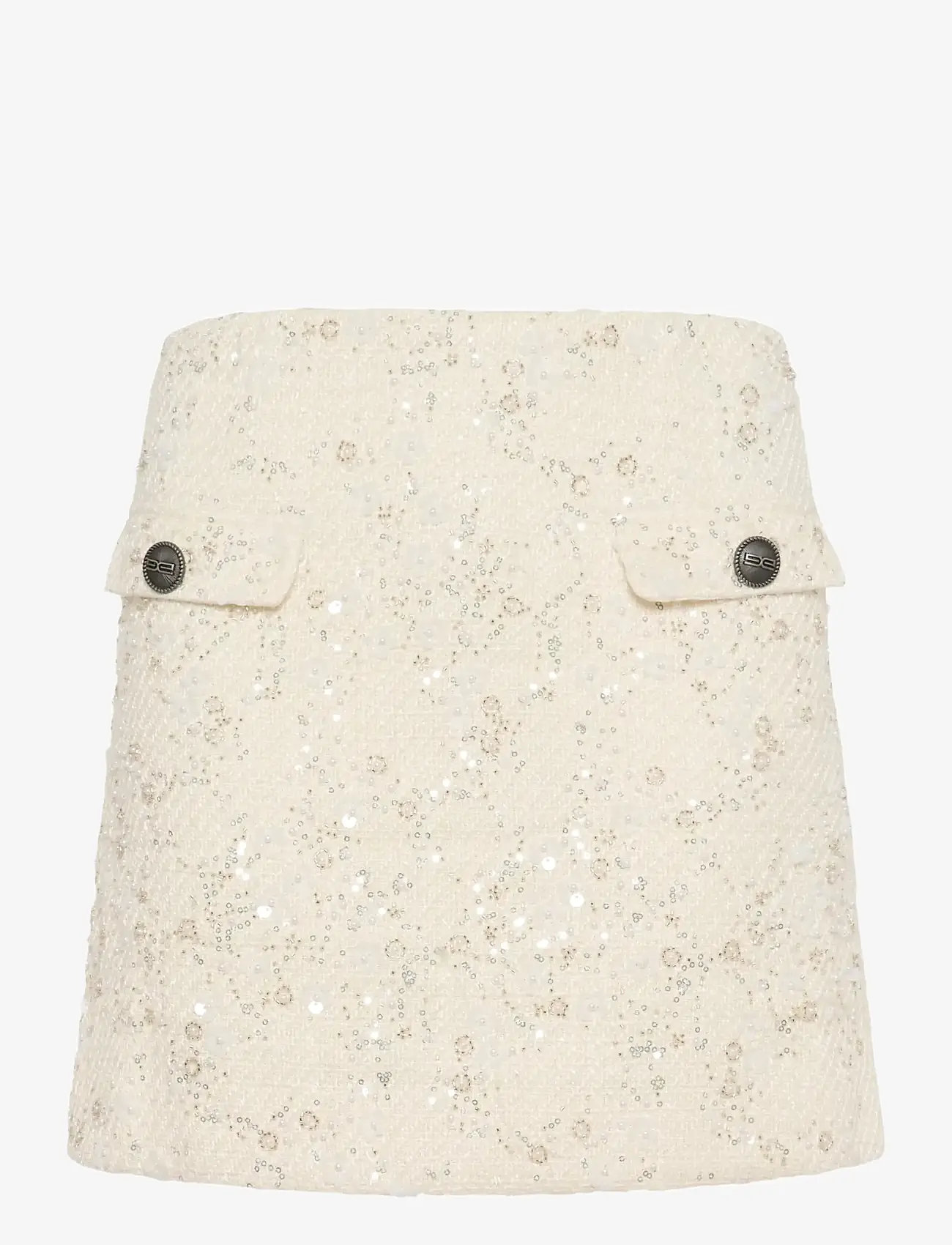 Gestuz - GZchanaya MW skirt - paljettkjolar - off white pearls - 1
