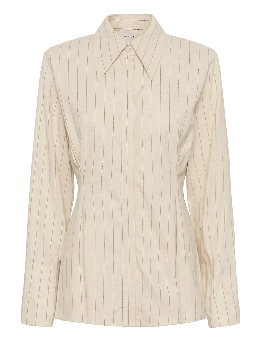Gestuz - GZtascha shirt - langærmede skjorter - frozen dew pinstripe - 1
