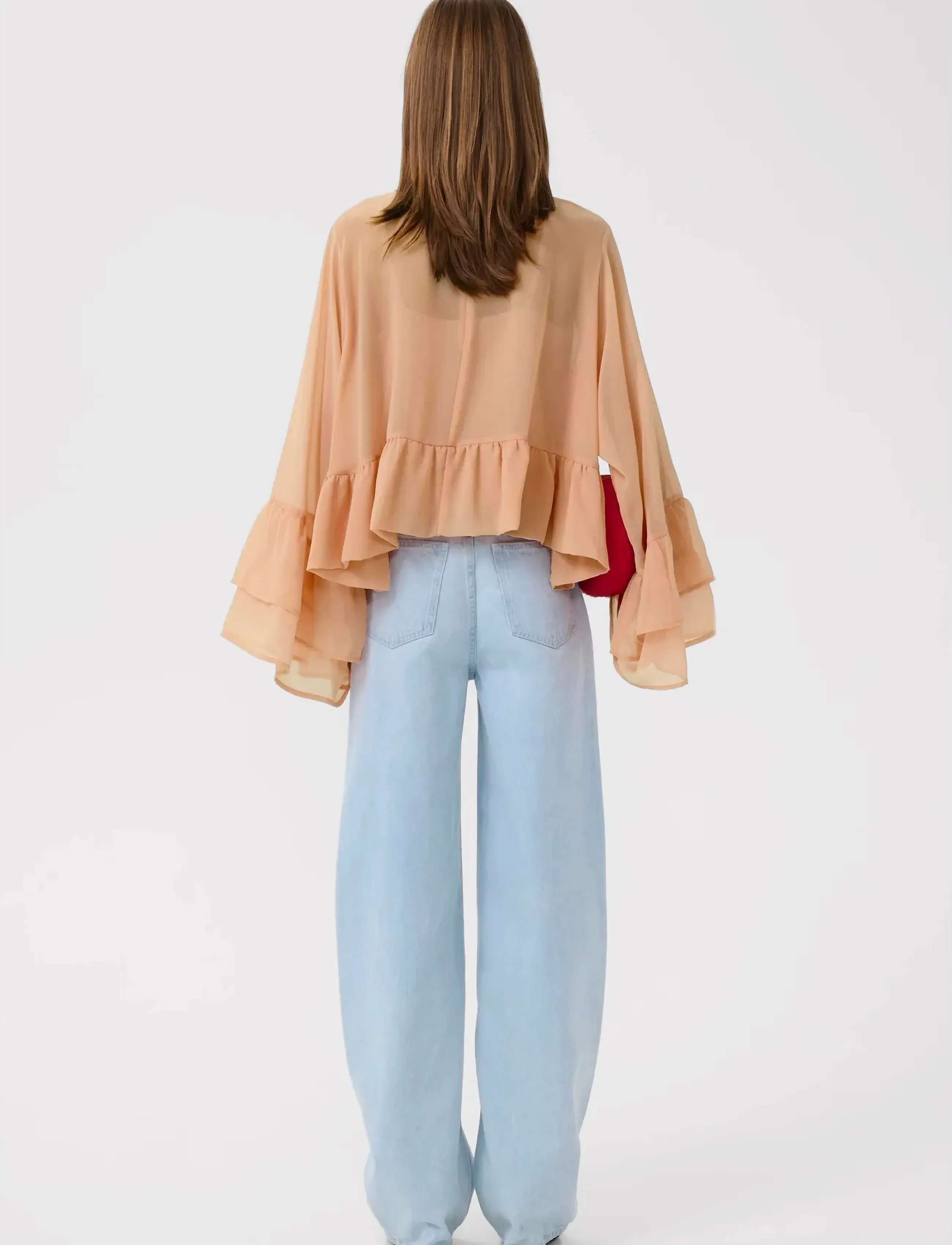 Gestuz - GZchiffany blouse - blūzes ar garām piedurknēm - maple sugar - 4