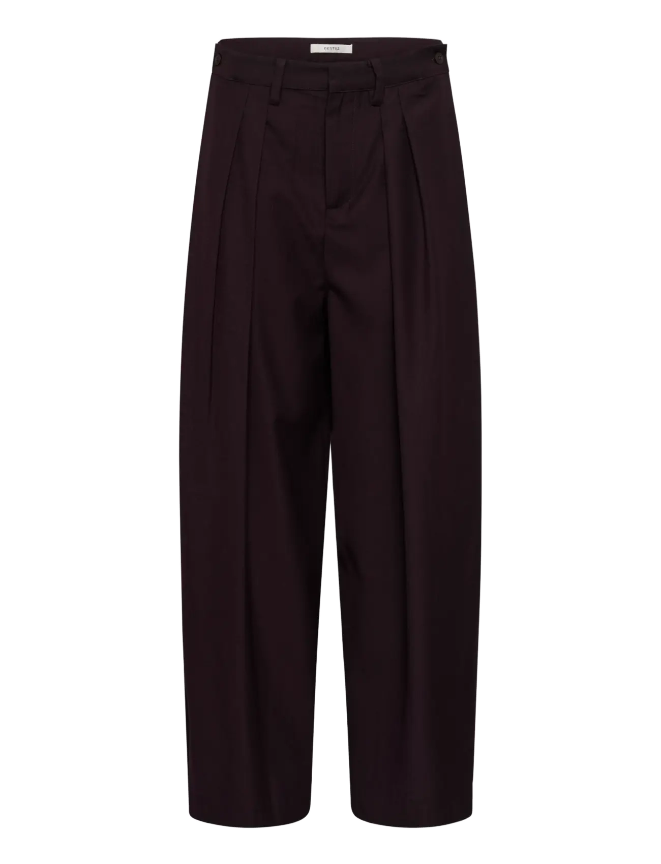 Gestuz GZschany MW pants - Bukser med brede ben - DEEP PLUM / burgundy