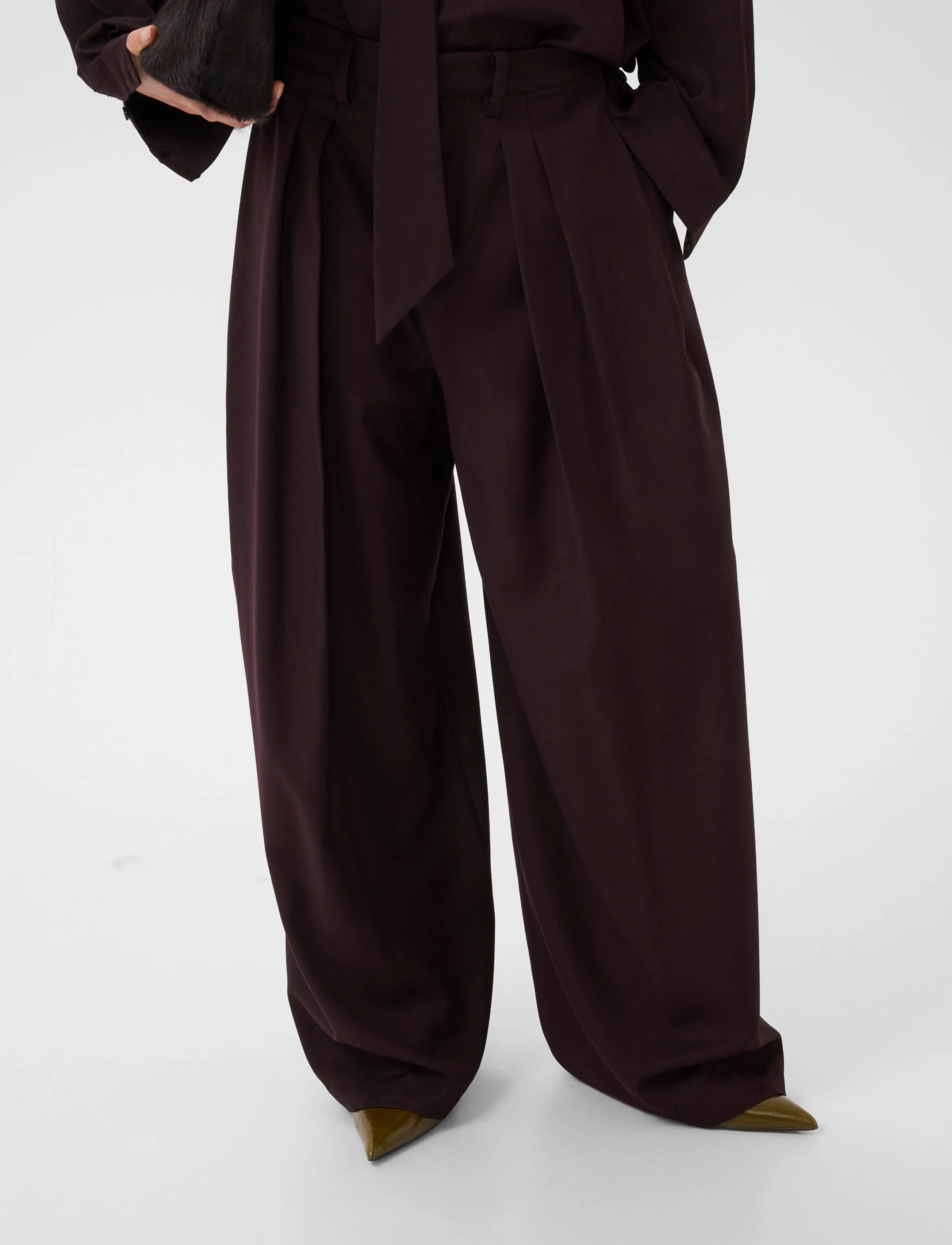 Gestuz - GZschany MW pants - habitbukser - deep plum - 2