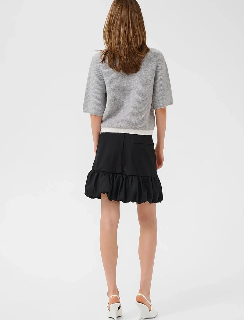 Gestuz - GZalpha contrast cardigan - koftor - light grey melange - 4