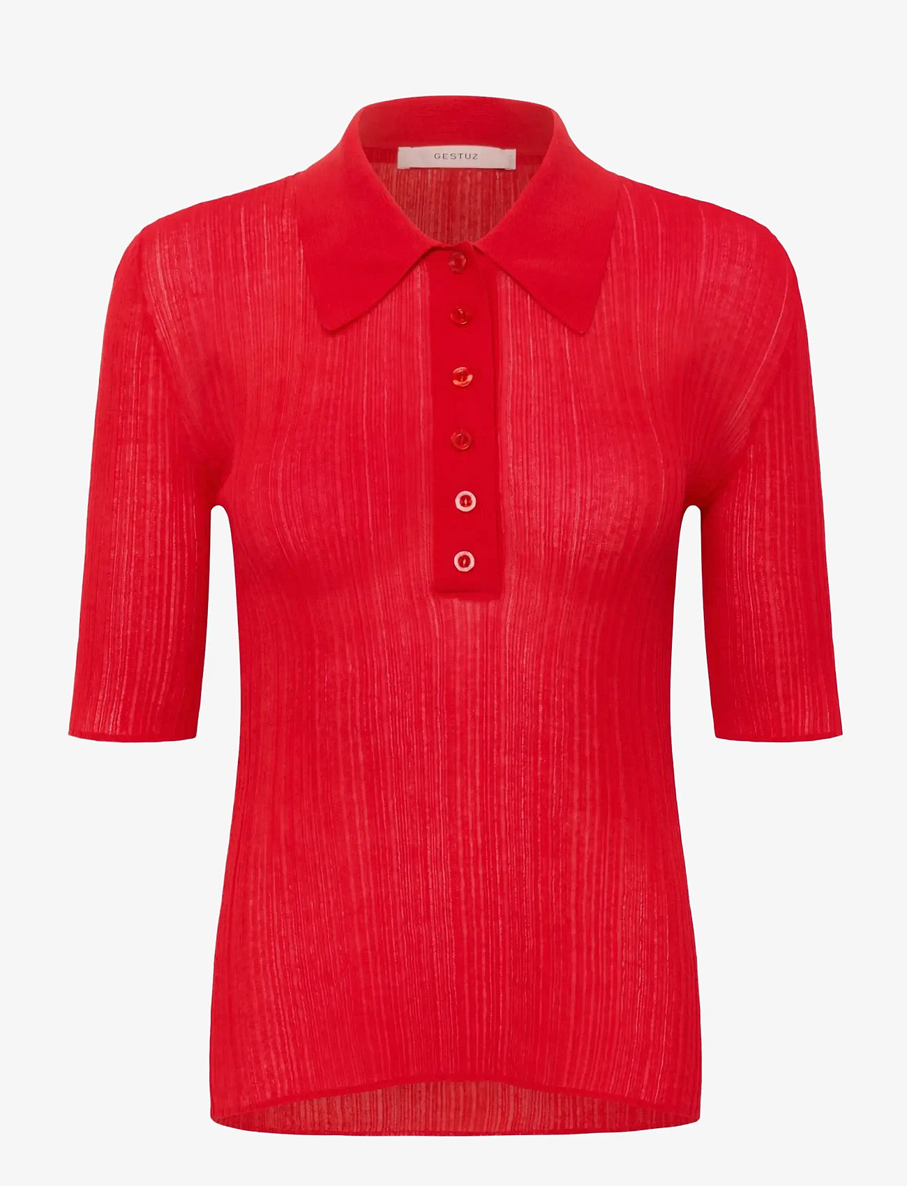 Gestuz - GZclene top - poloshirts - tomato - 1