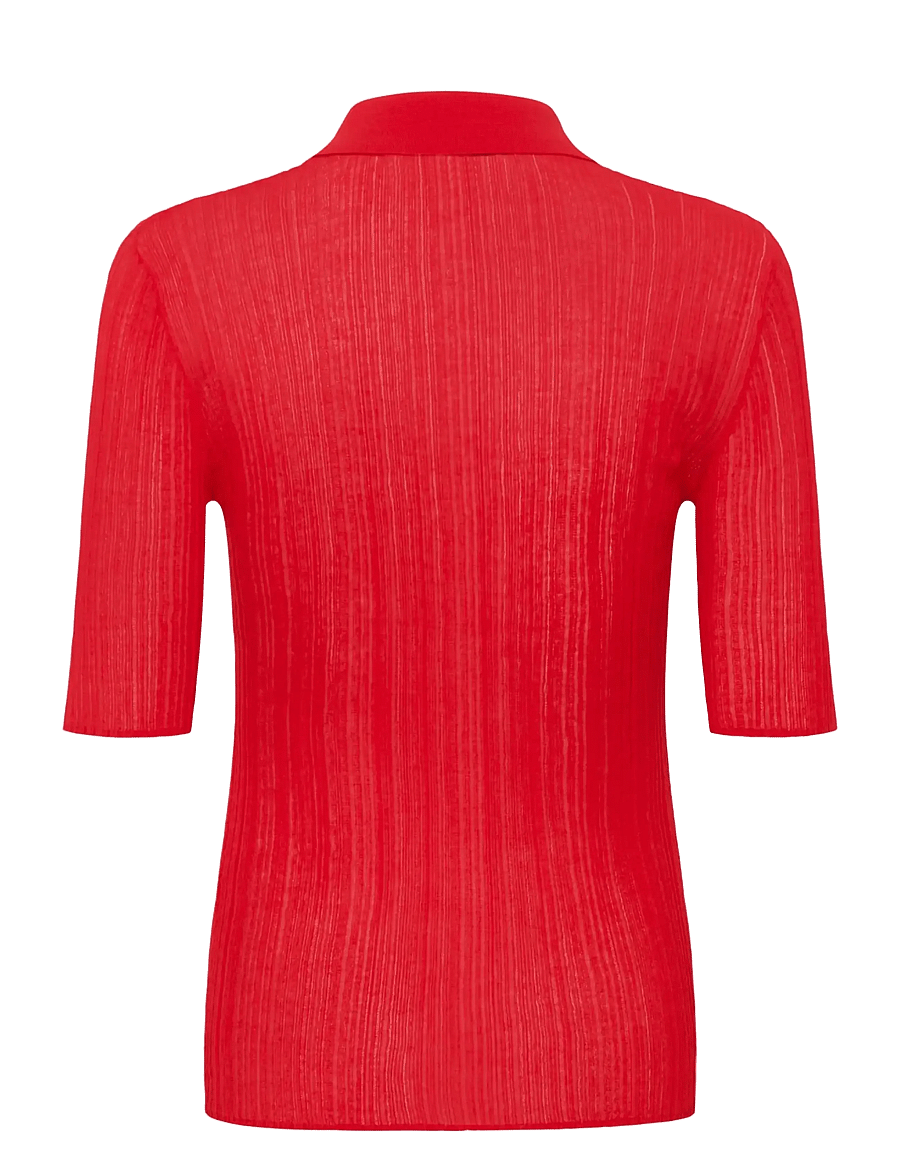 Gestuz - GZclene top - polo shirts - tomato - 2